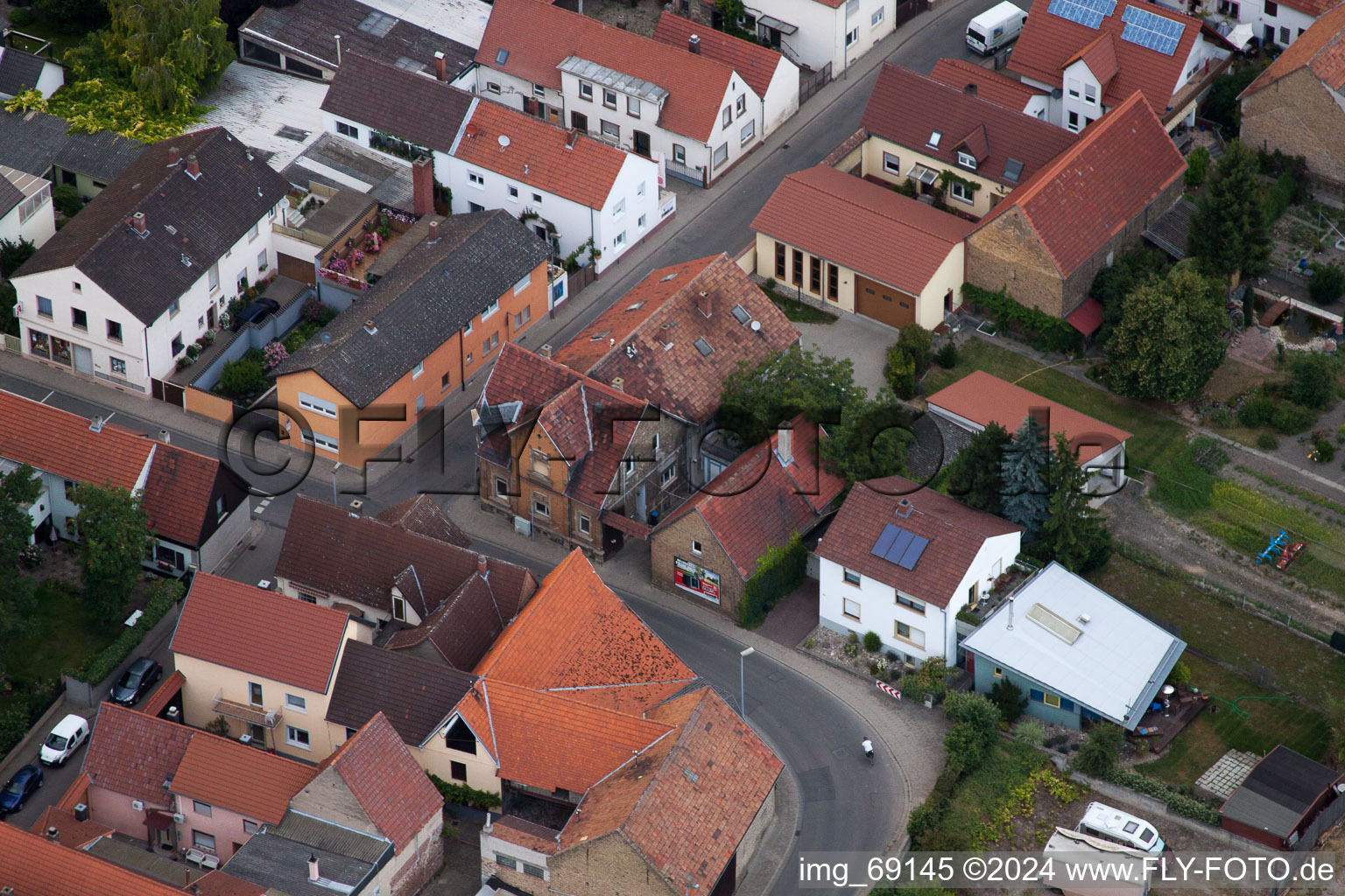 District Bobenheim in Bobenheim-Roxheim in the state Rhineland-Palatinate, Germany viewn from the air