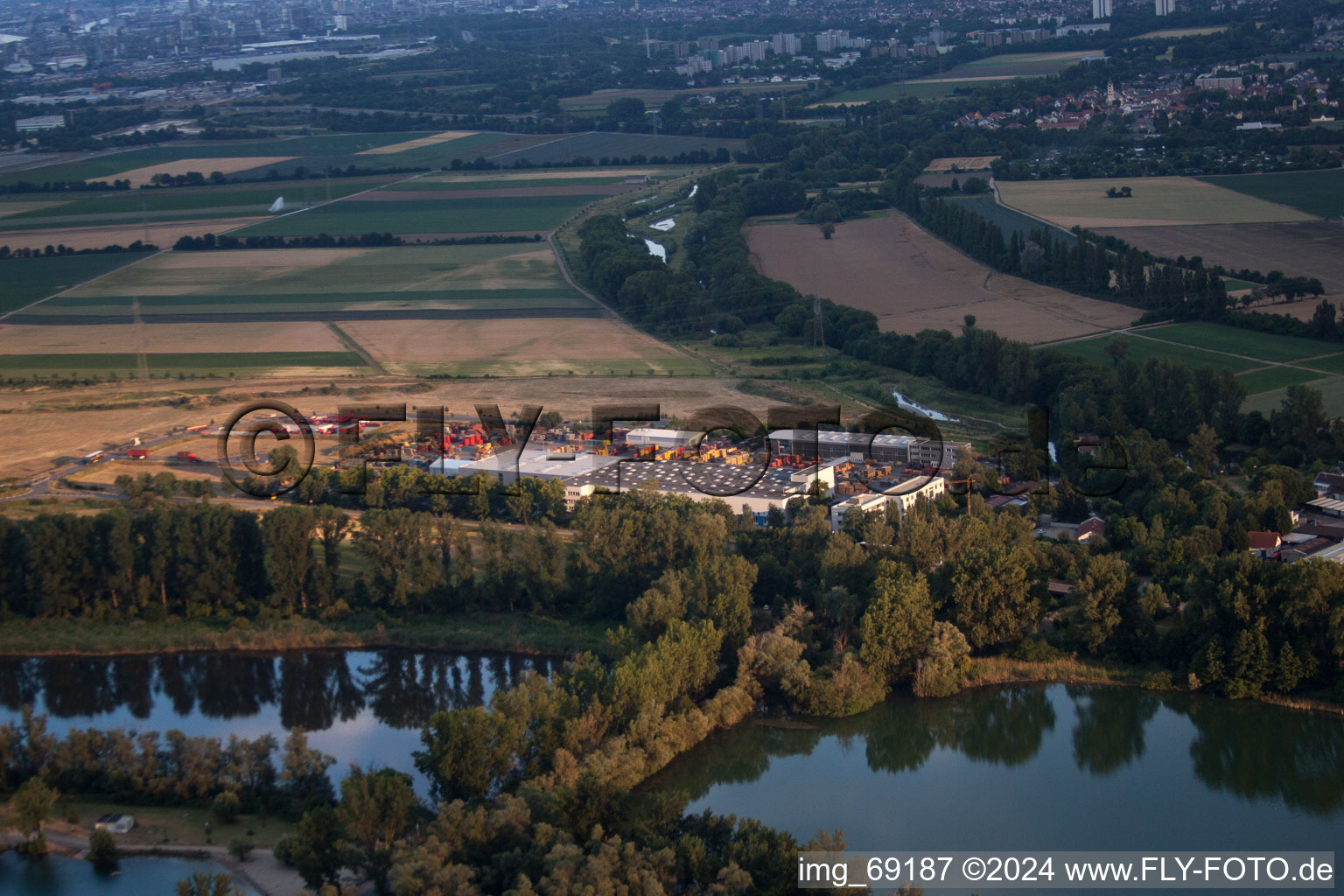 Industriestr in the district Roxheim in Bobenheim-Roxheim in the state Rhineland-Palatinate, Germany