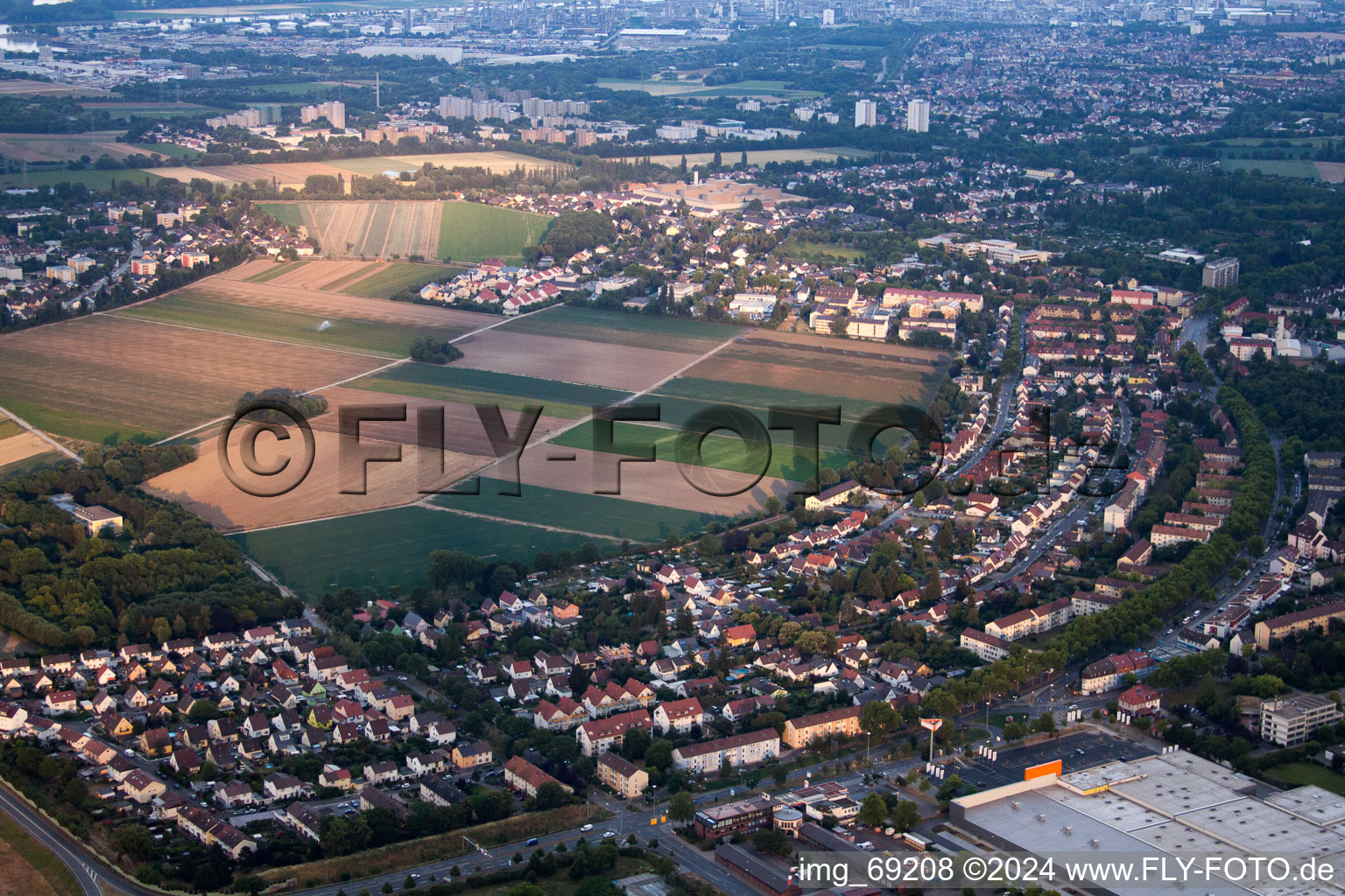 Frankenthal in the state Rhineland-Palatinate, Germany from a drone