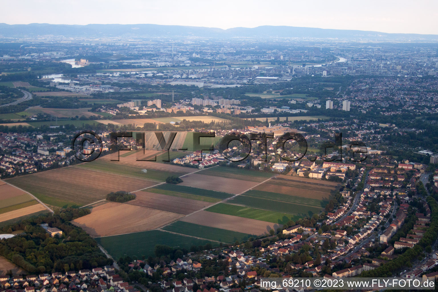 Frankenthal in the state Rhineland-Palatinate, Germany seen from a drone