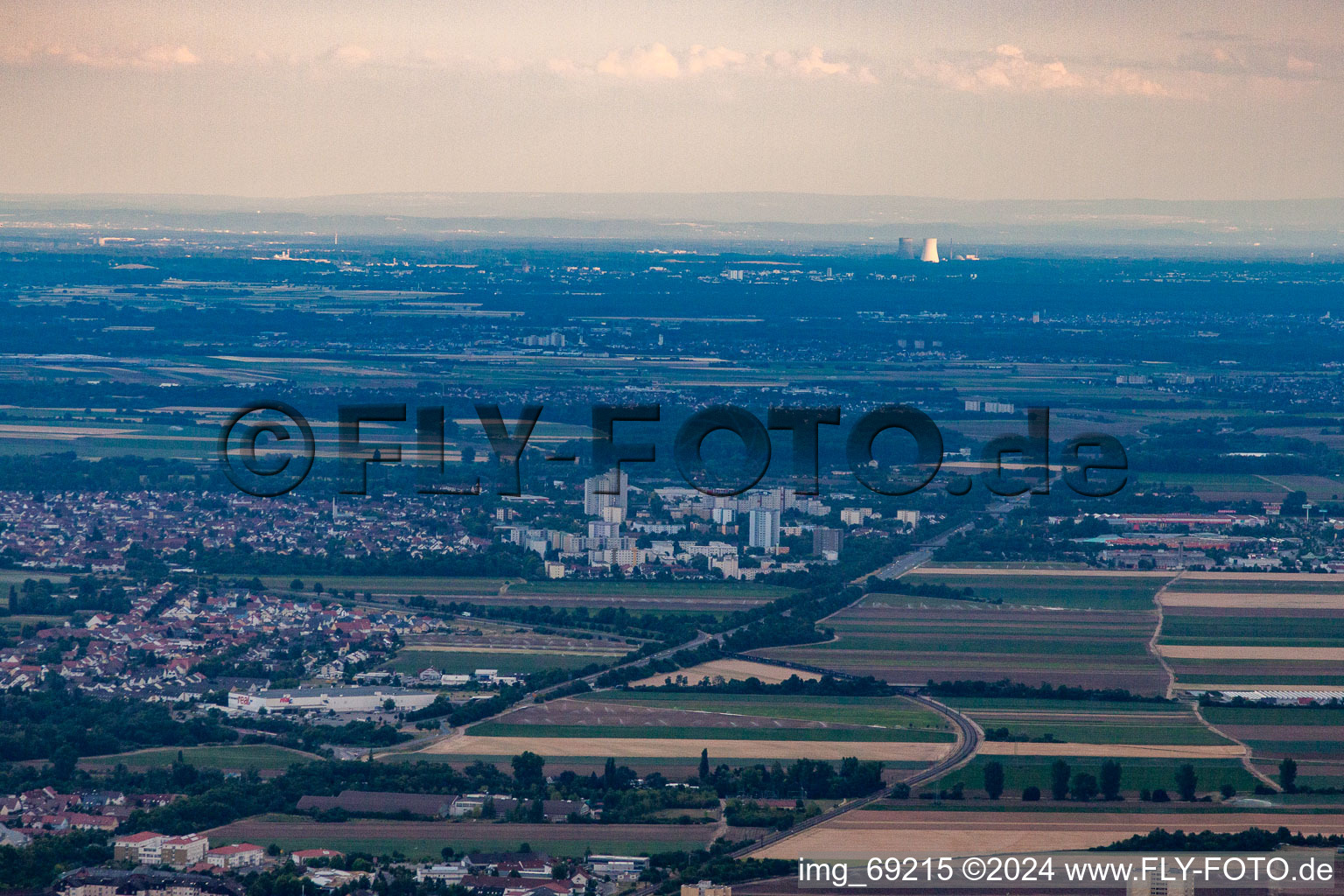 Aerial photograpy of Beindersheim in the state Rhineland-Palatinate, Germany