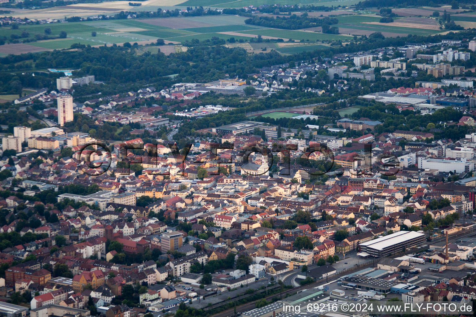 Central Station in Frankenthal in the state Rhineland-Palatinate, Germany