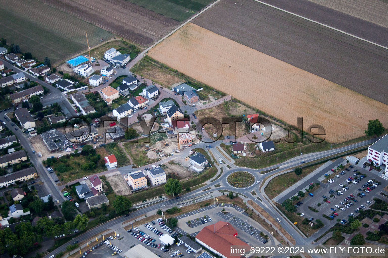 Aerial photograpy of Frankenthal in the state Rhineland-Palatinate, Germany