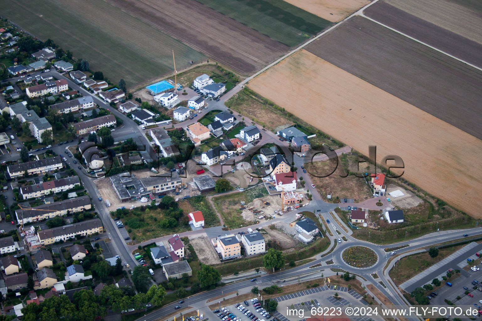 Oblique view of Frankenthal in the state Rhineland-Palatinate, Germany