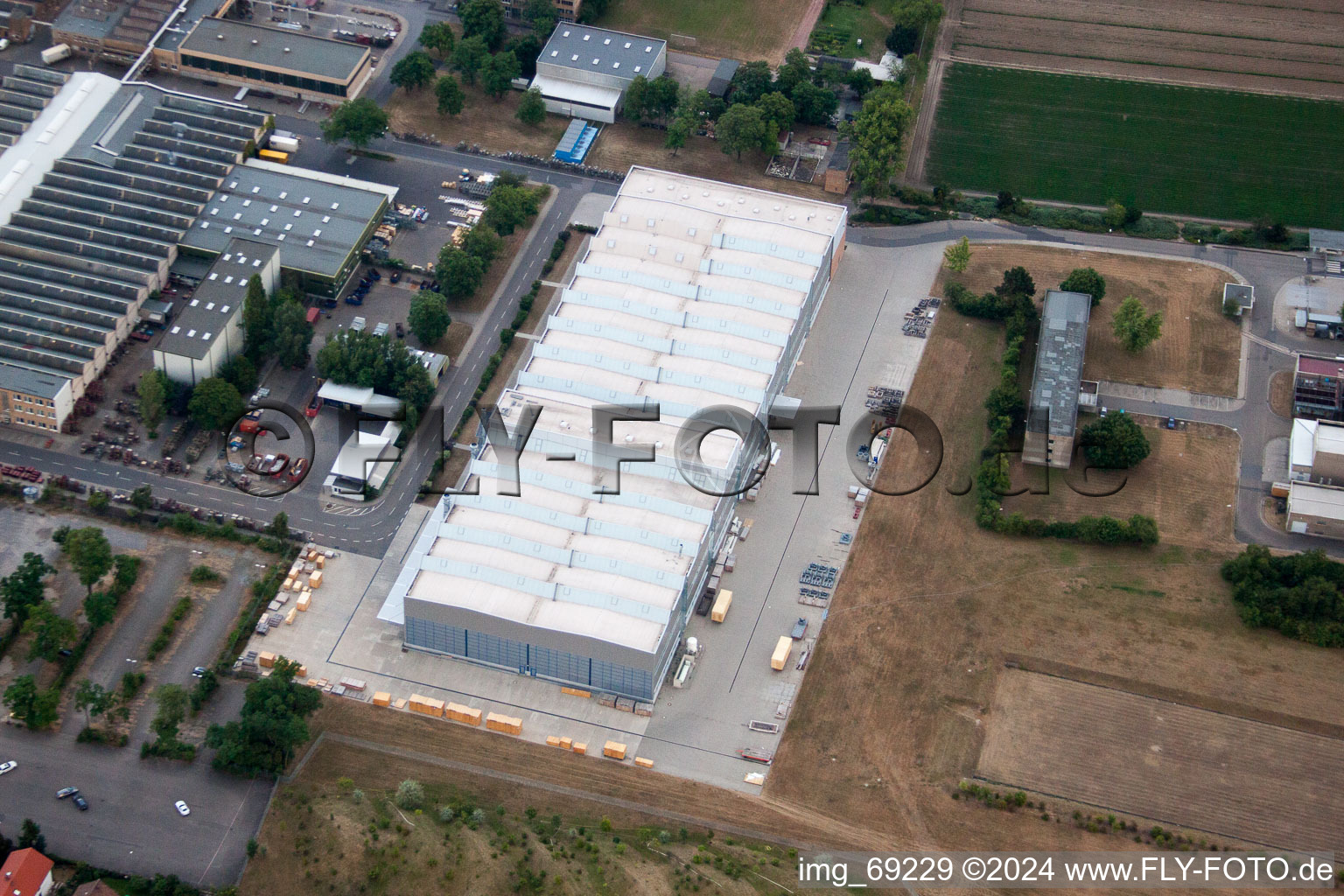 KSB SE in Frankenthal in the state Rhineland-Palatinate, Germany seen from above