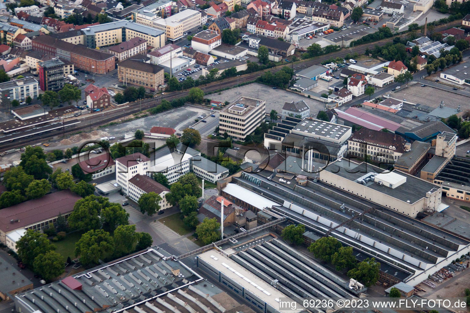 Aerial view of Albert-Frankenthal in Frankenthal in the state Rhineland-Palatinate, Germany