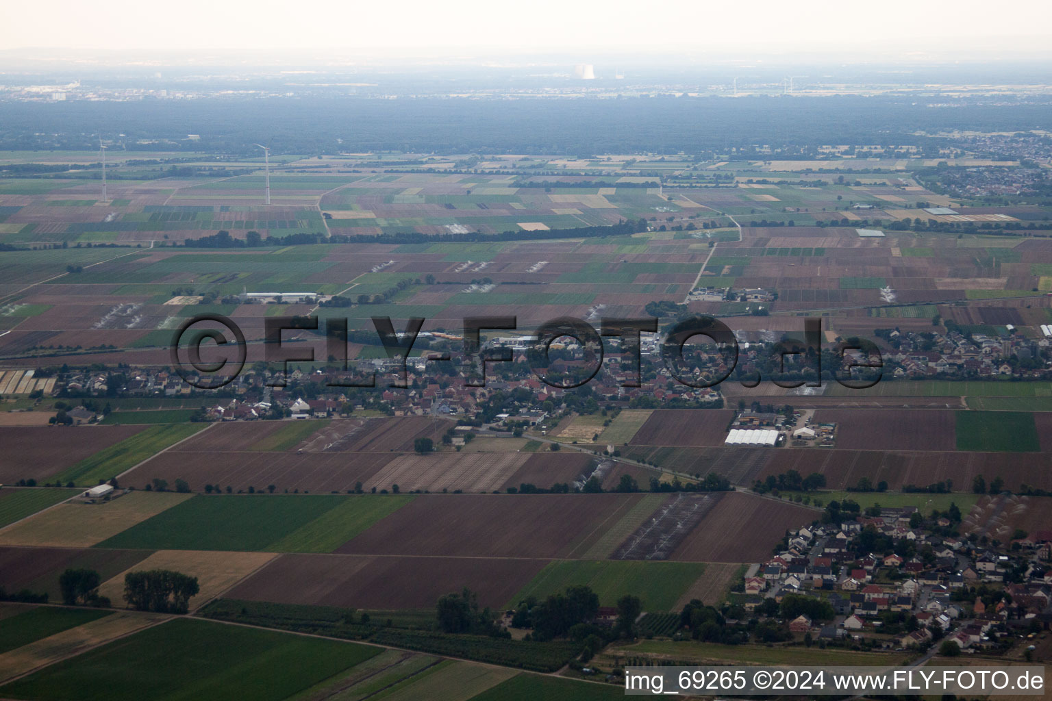 Aerial photograpy of Gönnheim in the state Rhineland-Palatinate, Germany