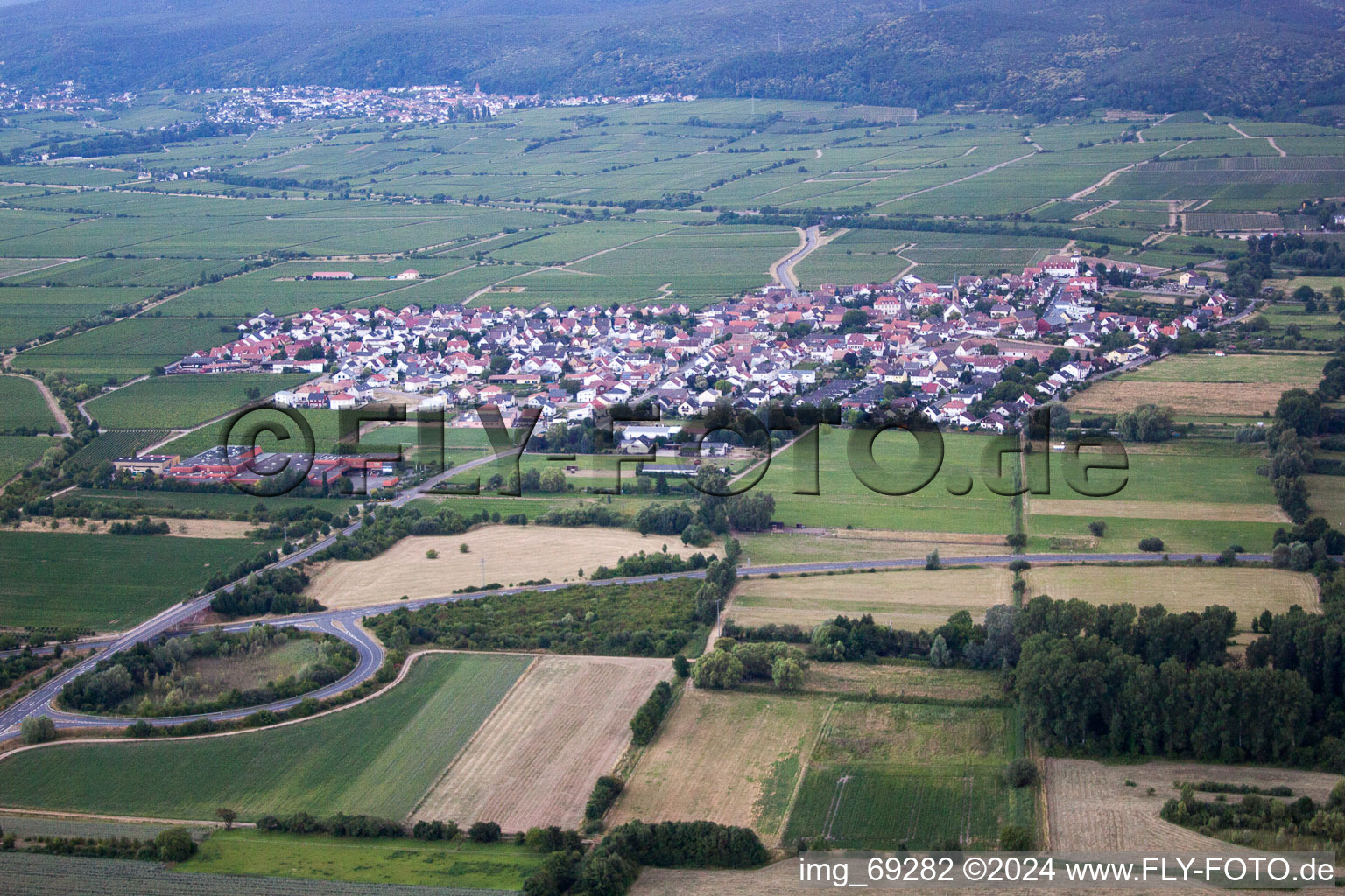 Ruppertsberg in the state Rhineland-Palatinate, Germany out of the air