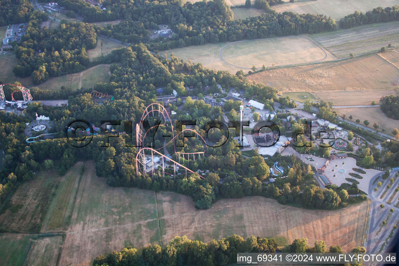 Oblique view of Holiday Park in Haßloch in the state Rhineland-Palatinate, Germany