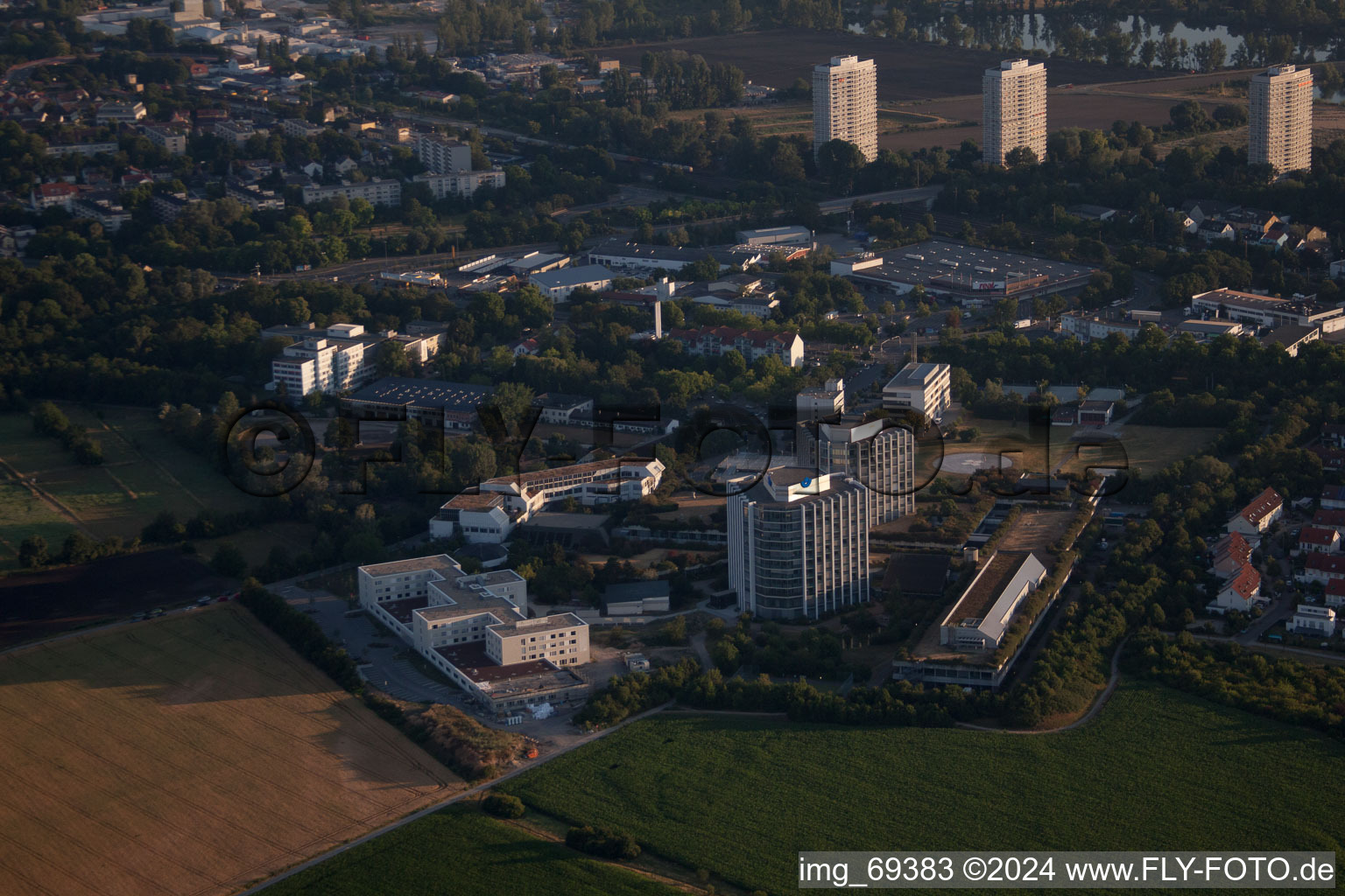 District Oggersheim in Ludwigshafen am Rhein in the state Rhineland-Palatinate, Germany out of the air