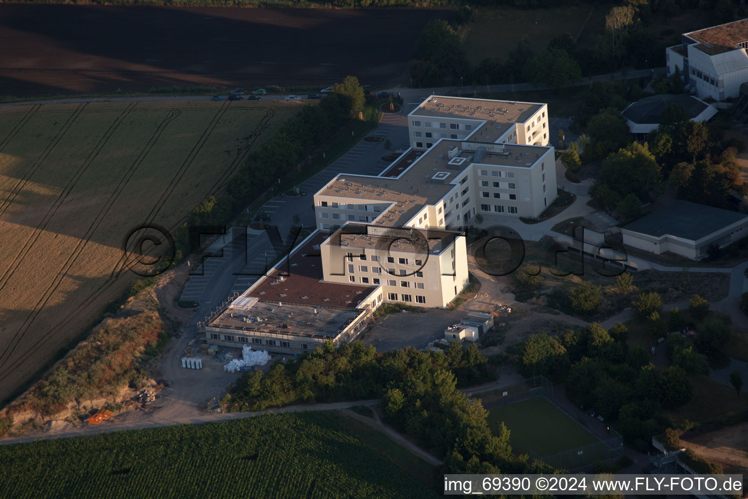 District Oggersheim in Ludwigshafen am Rhein in the state Rhineland-Palatinate, Germany viewn from the air