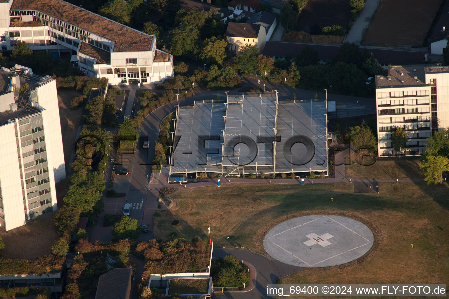 Oblique view of District Oggersheim in Ludwigshafen am Rhein in the state Rhineland-Palatinate, Germany