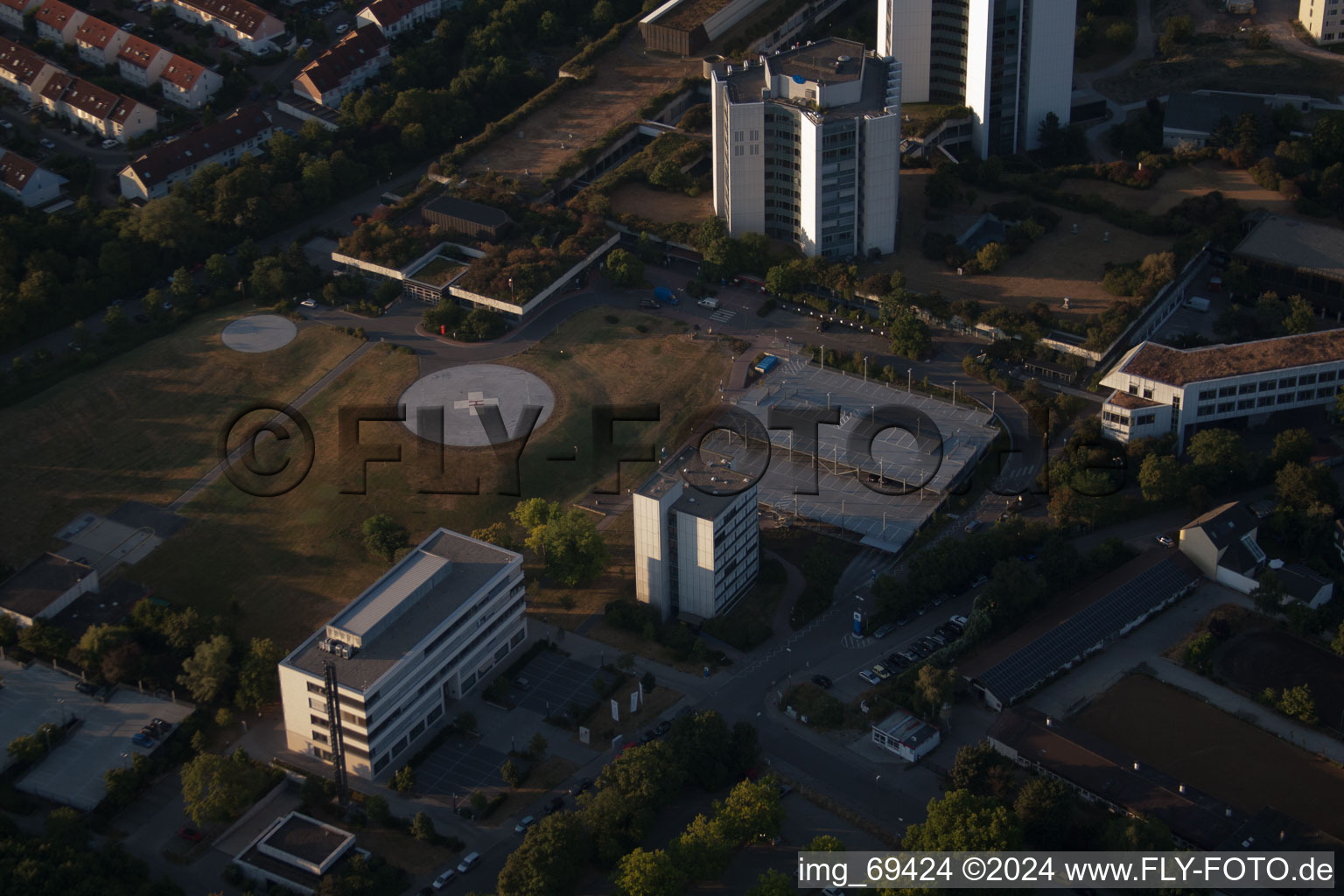 District Oggersheim in Ludwigshafen am Rhein in the state Rhineland-Palatinate, Germany seen from a drone