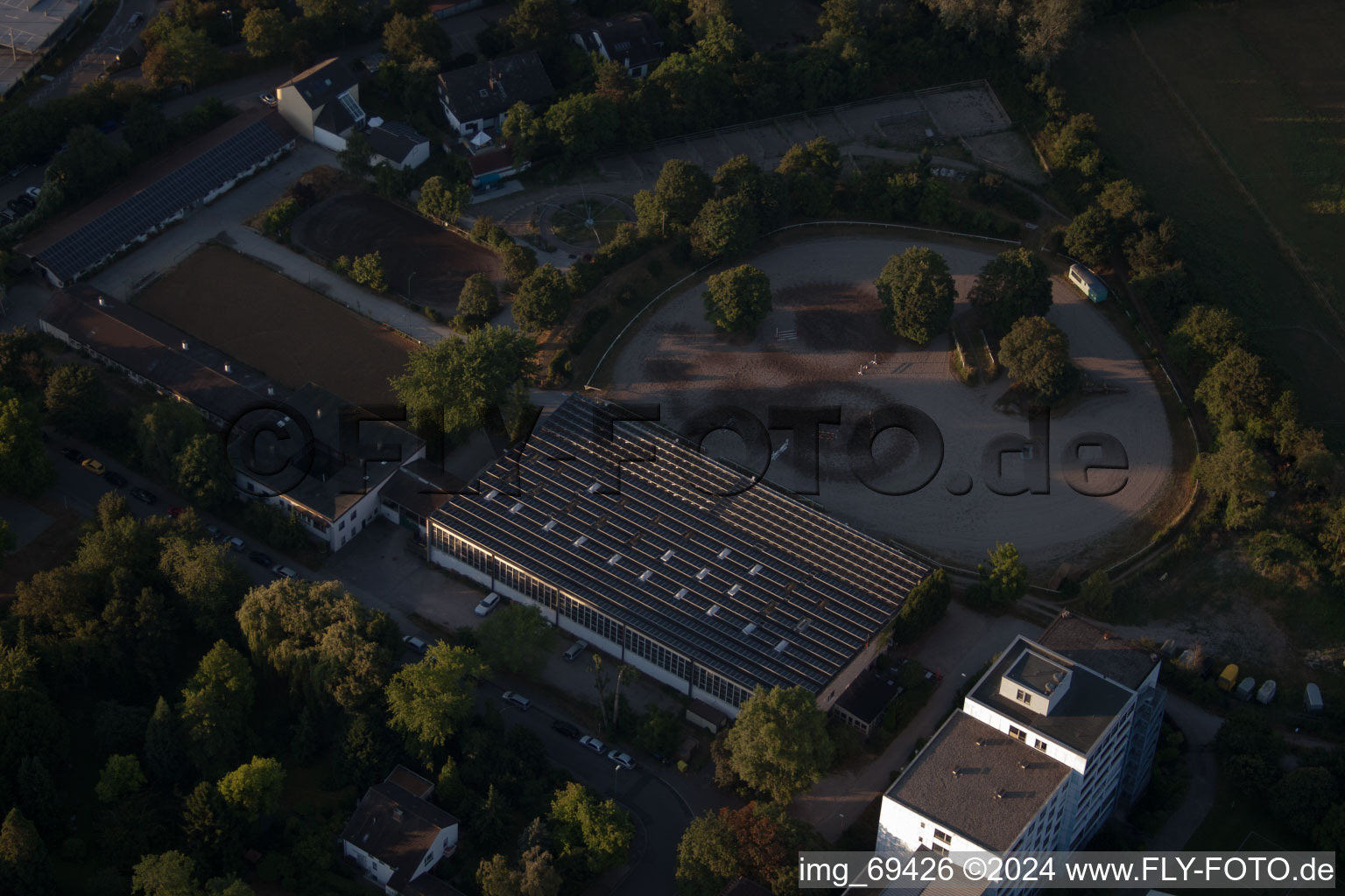 Aerial view of District Oggersheim in Ludwigshafen am Rhein in the state Rhineland-Palatinate, Germany