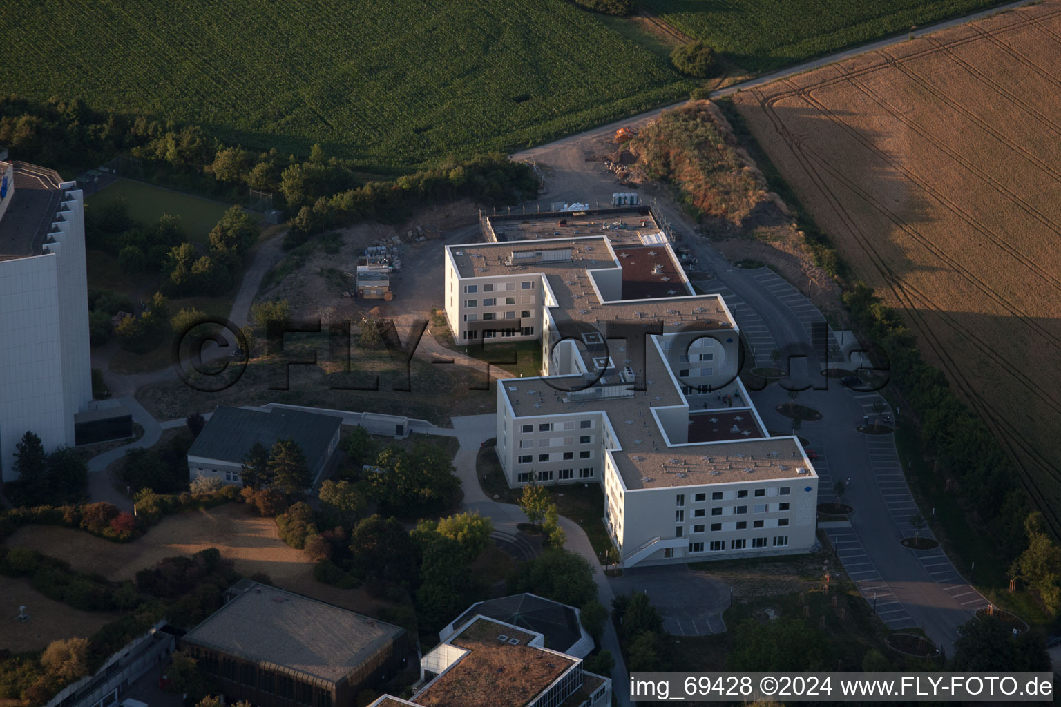 Oblique view of District Oggersheim in Ludwigshafen am Rhein in the state Rhineland-Palatinate, Germany