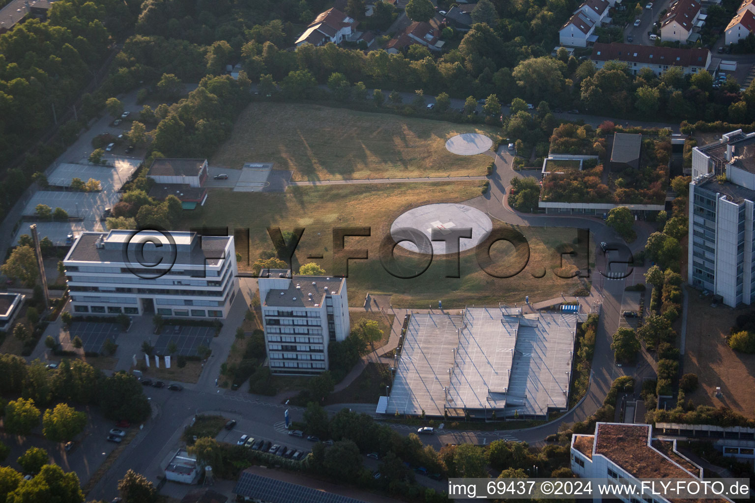 District Oggersheim in Ludwigshafen am Rhein in the state Rhineland-Palatinate, Germany viewn from the air