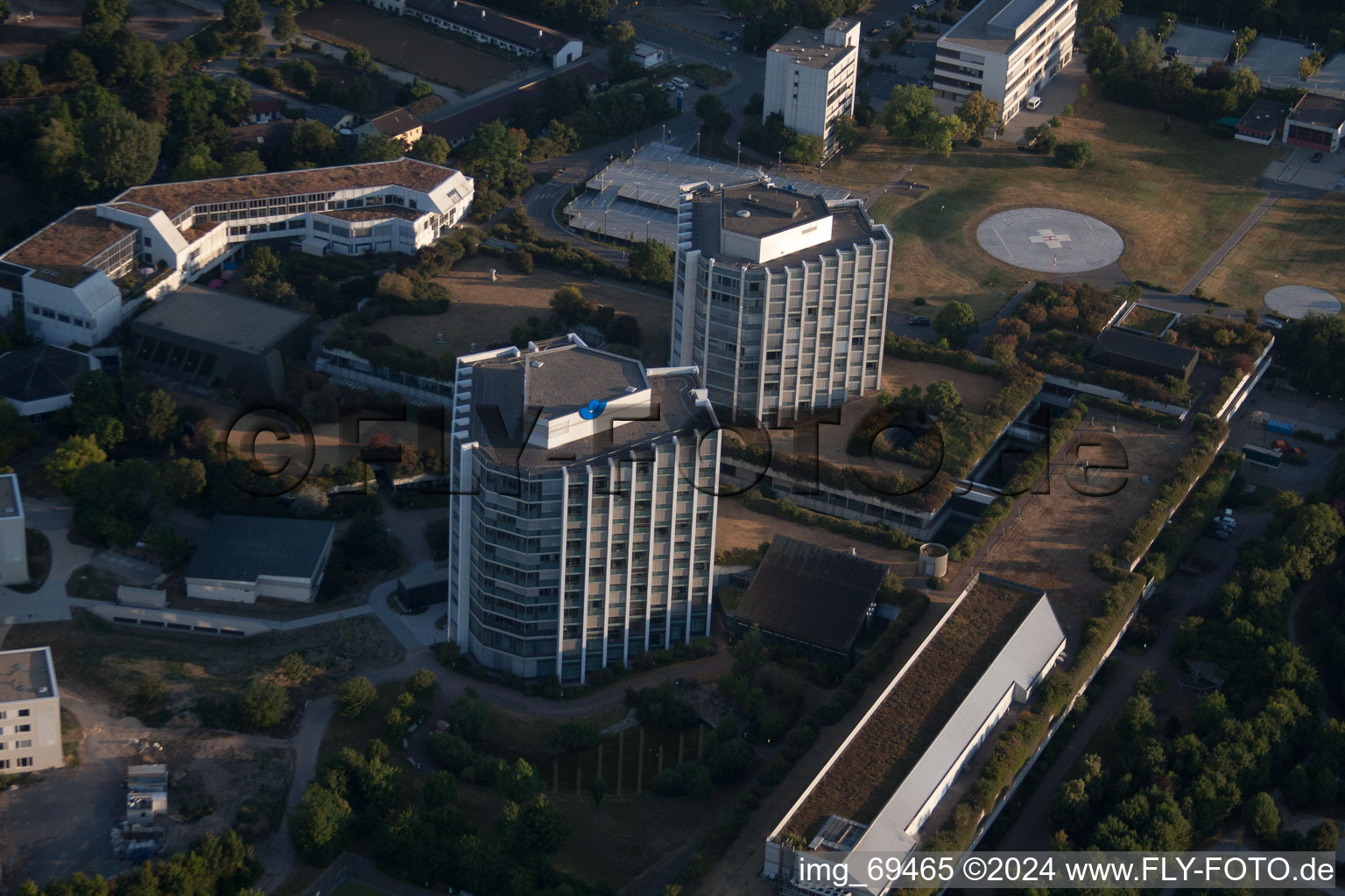 Oblique view of District Oggersheim in Ludwigshafen am Rhein in the state Rhineland-Palatinate, Germany