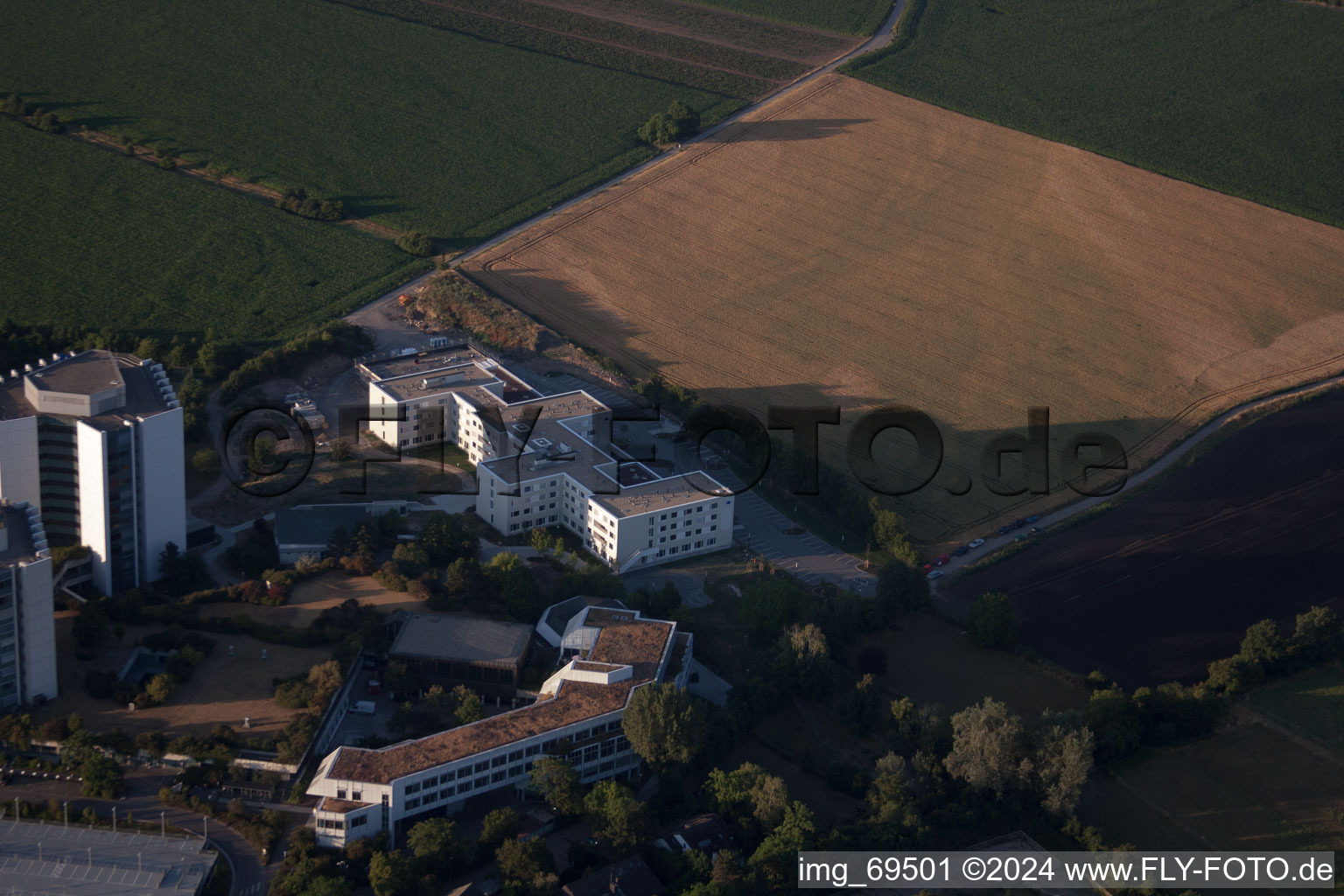 District Oggersheim in Ludwigshafen am Rhein in the state Rhineland-Palatinate, Germany from a drone