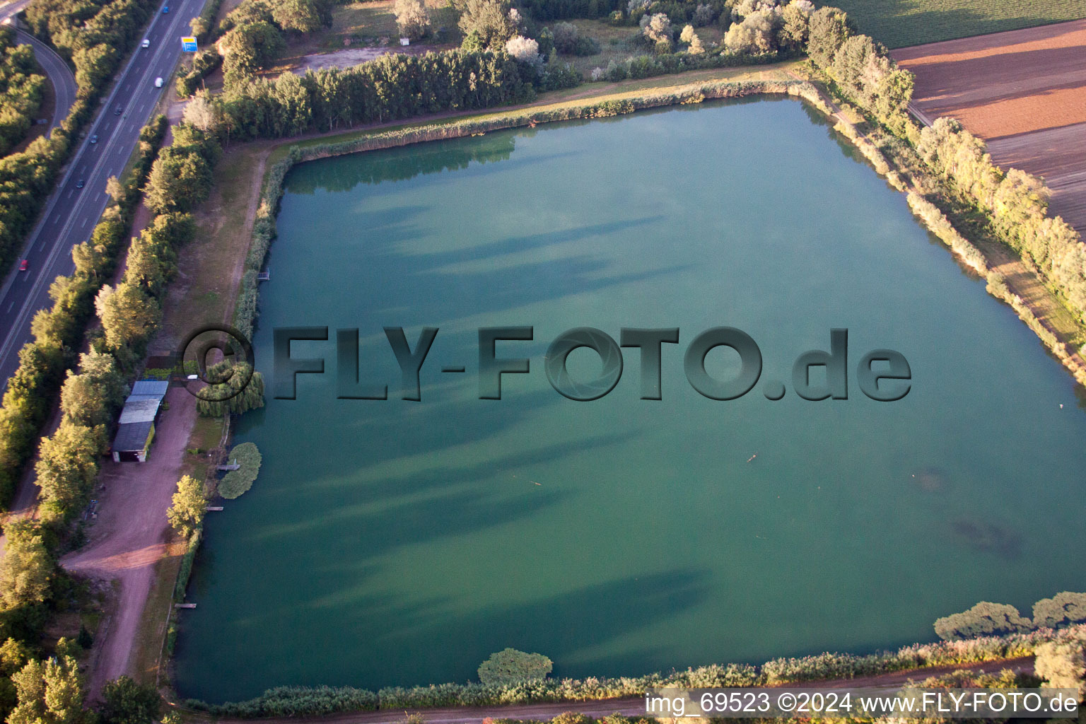 Mutterstadt in the state Rhineland-Palatinate, Germany seen from a drone