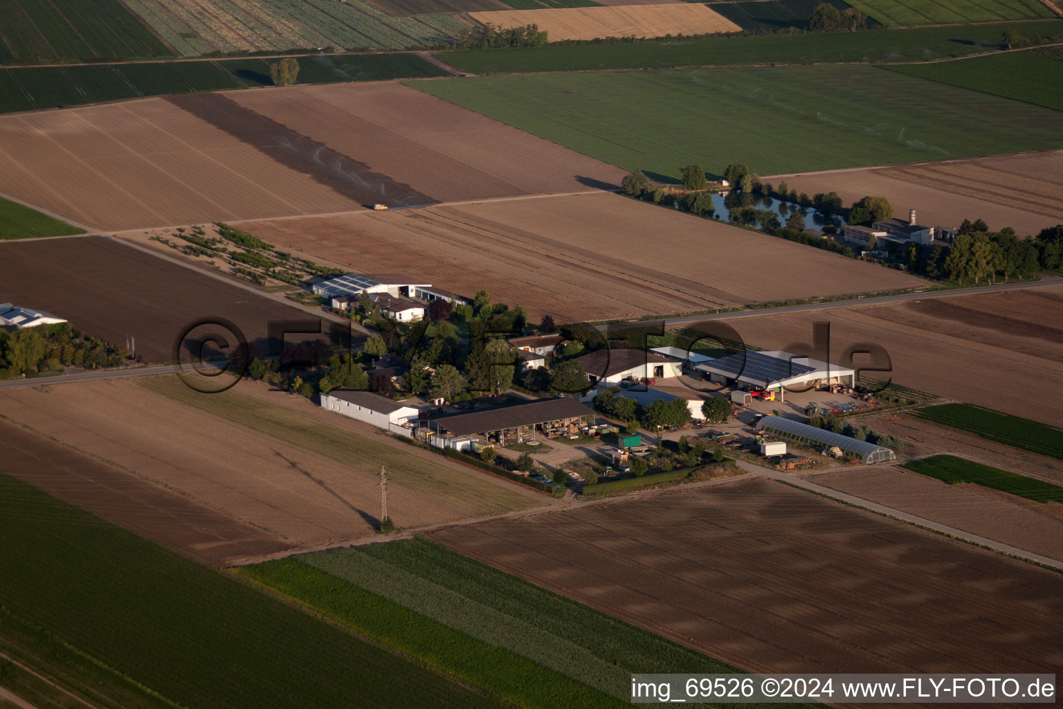 Aerial view of Mutterstadt in the state Rhineland-Palatinate, Germany