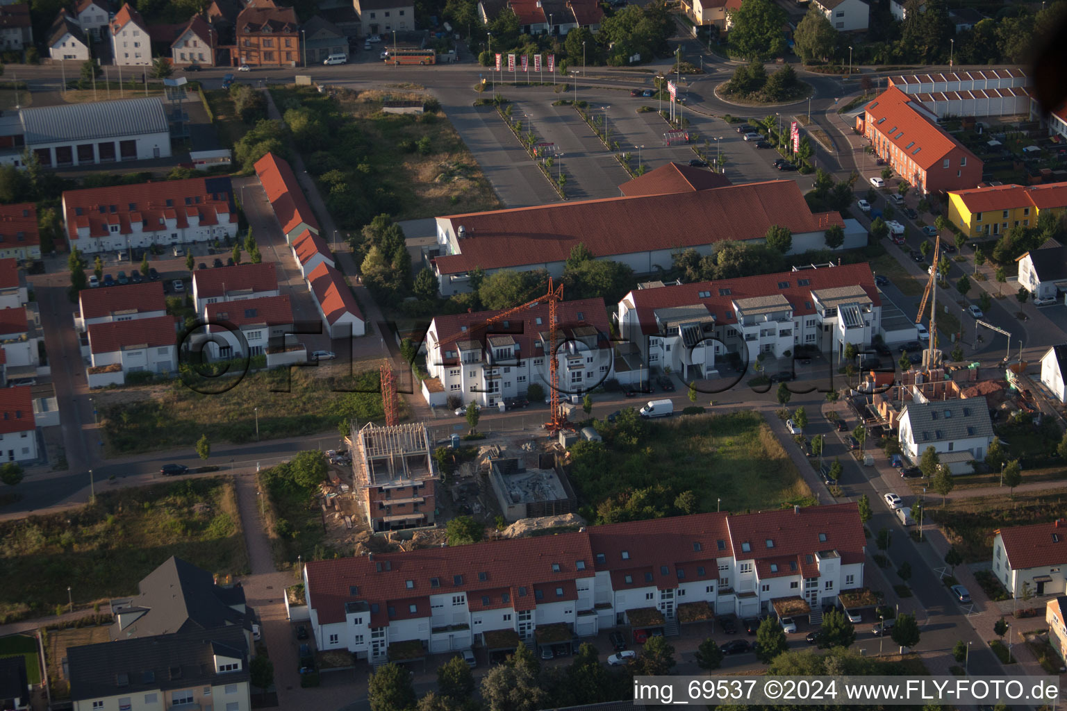 Drone image of Mutterstadt in the state Rhineland-Palatinate, Germany