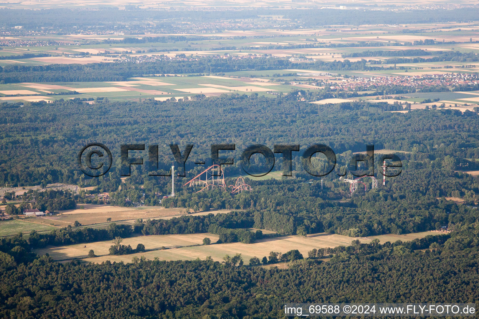 Holiday Park in Haßloch in the state Rhineland-Palatinate, Germany out of the air