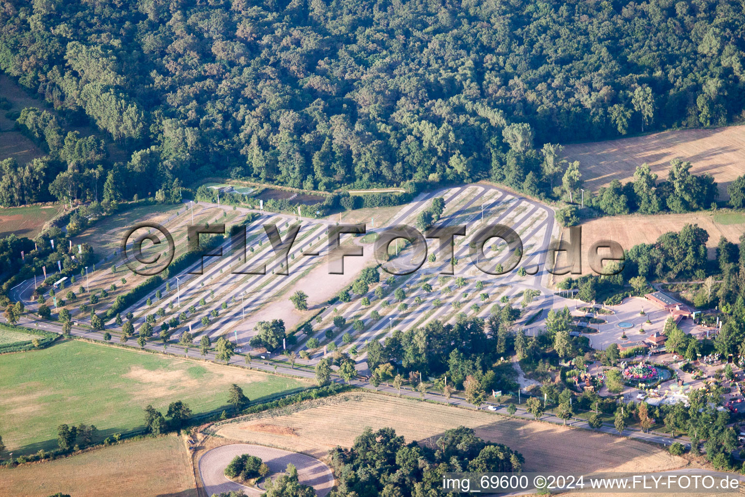 Drone image of Holiday Park in Haßloch in the state Rhineland-Palatinate, Germany