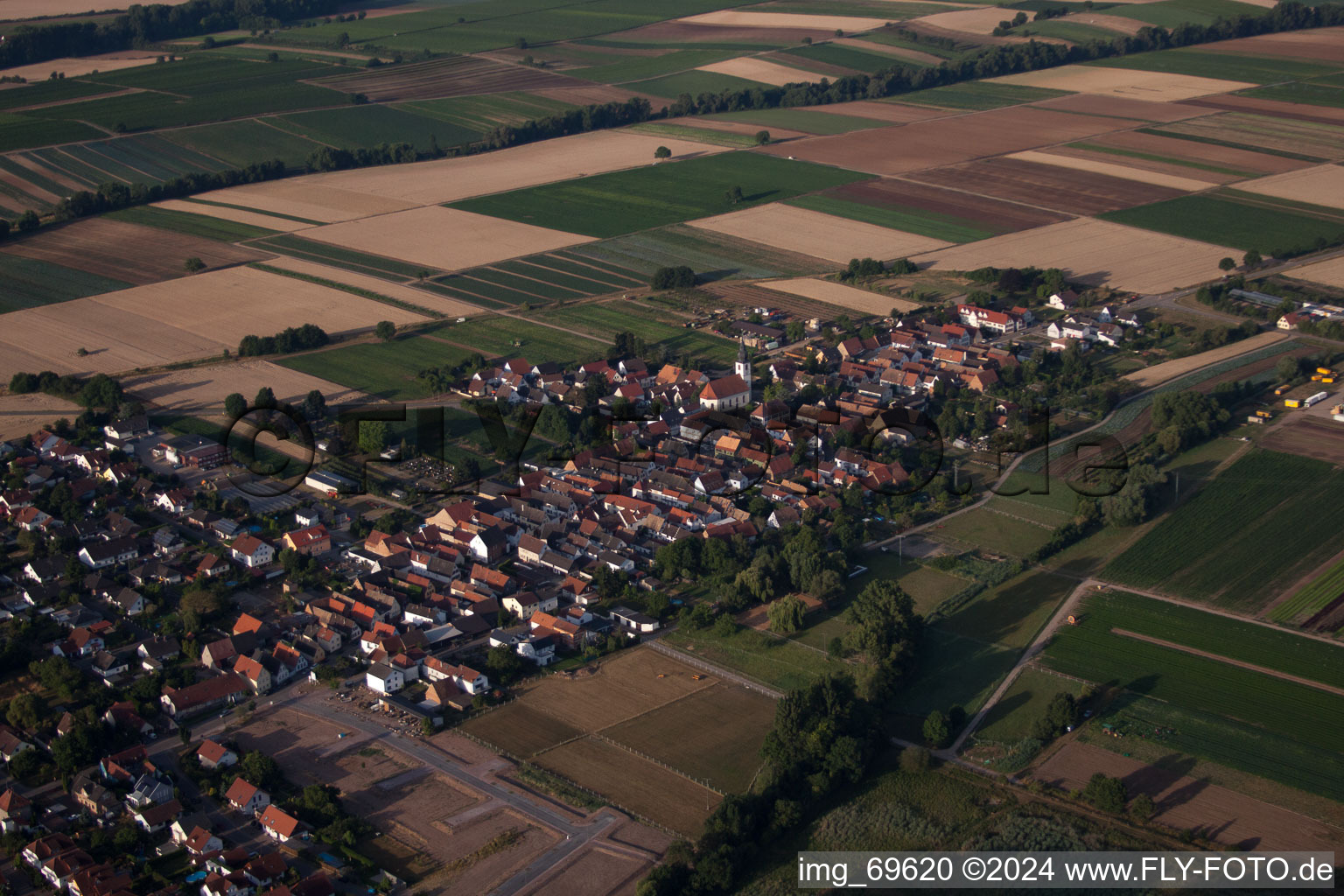 Freisbach in the state Rhineland-Palatinate, Germany from above