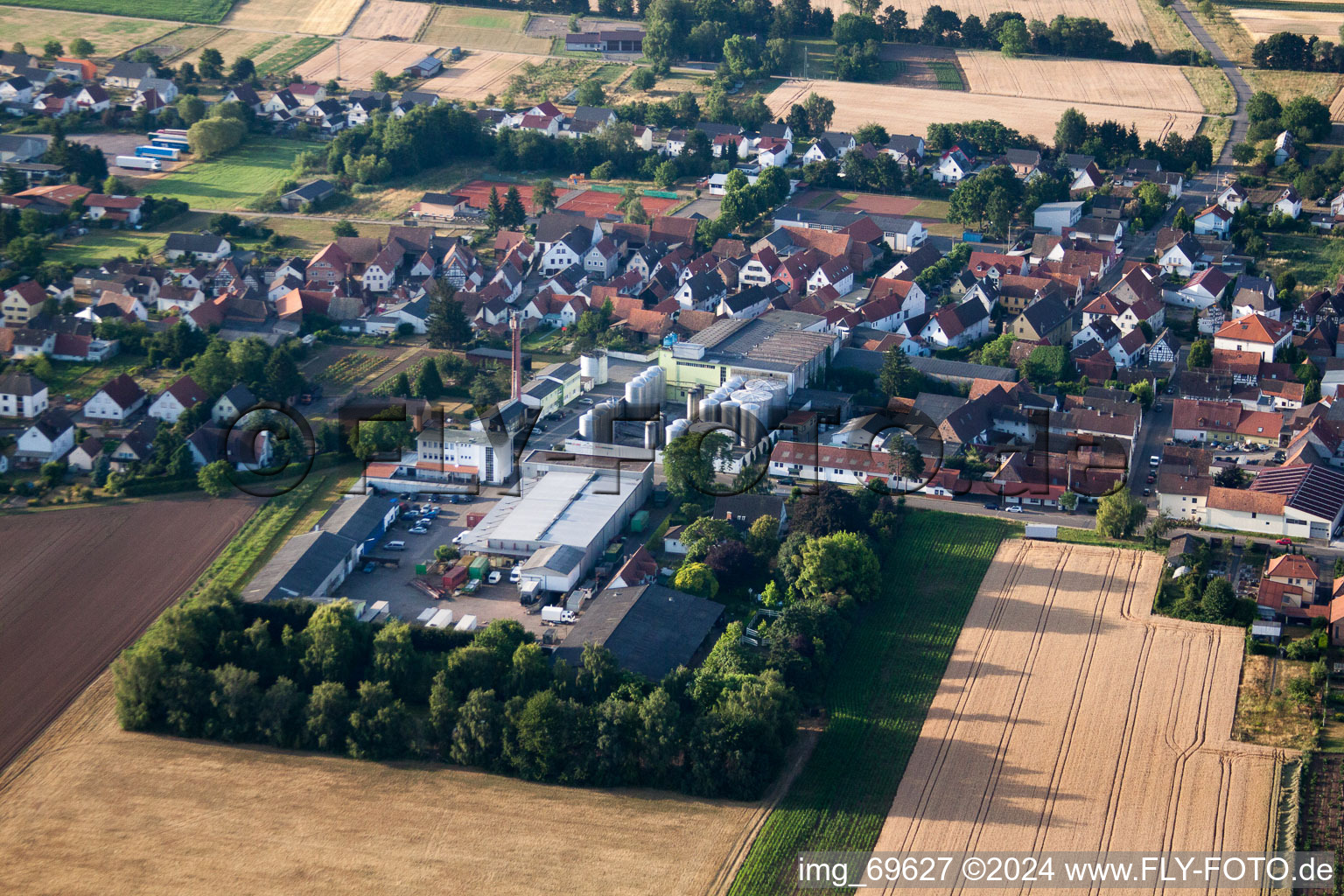 Lustadt in the state Rhineland-Palatinate, Germany viewn from the air