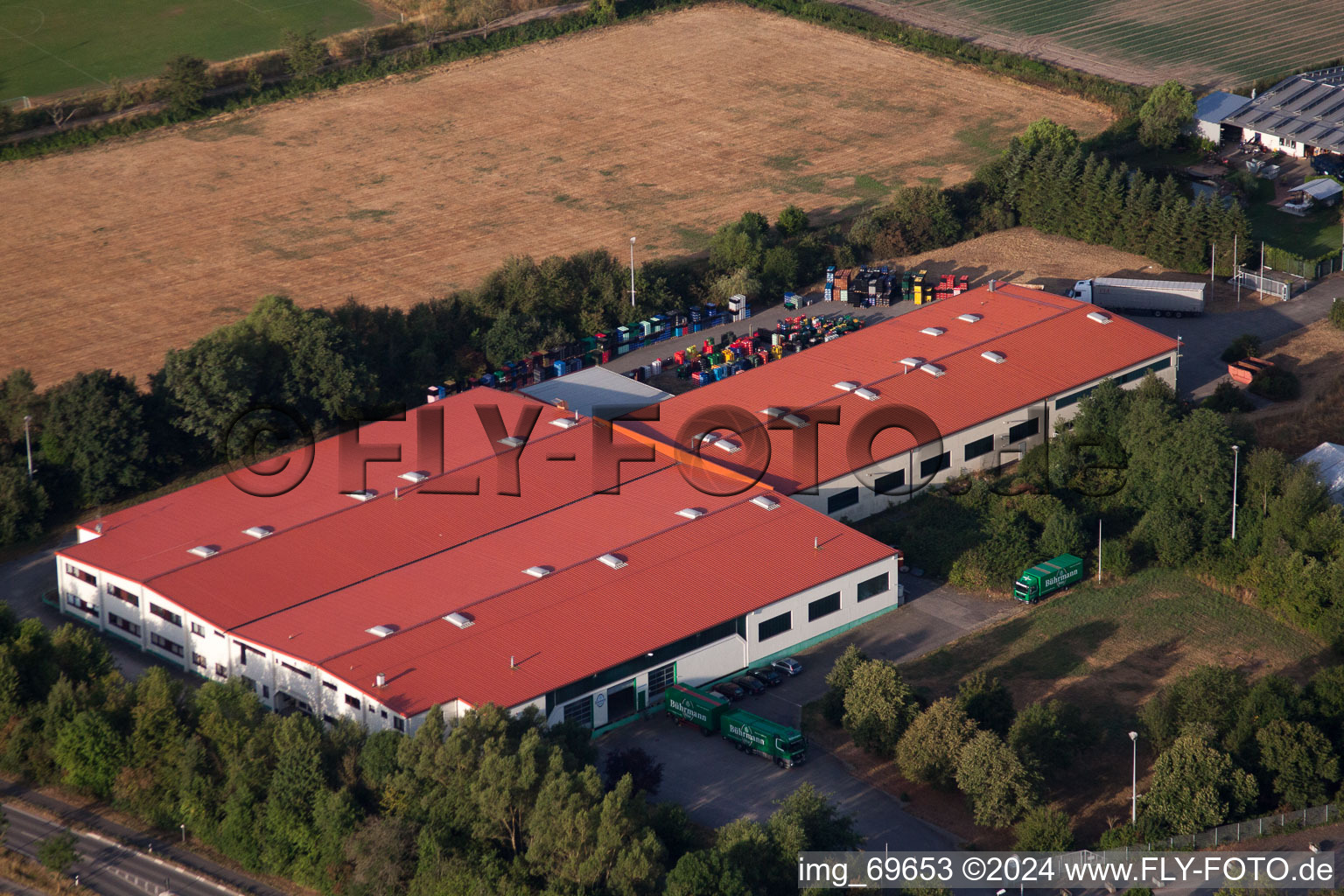 Zeiskam in the state Rhineland-Palatinate, Germany from the drone perspective