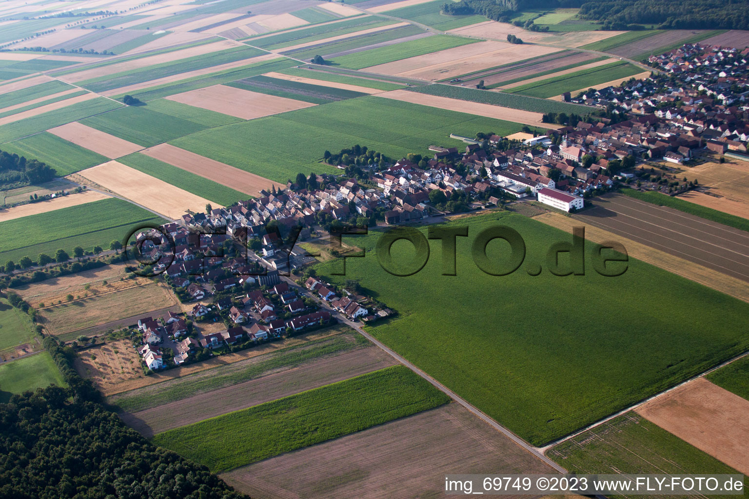 District Hayna in Herxheim bei Landau/Pfalz in the state Rhineland-Palatinate, Germany out of the air