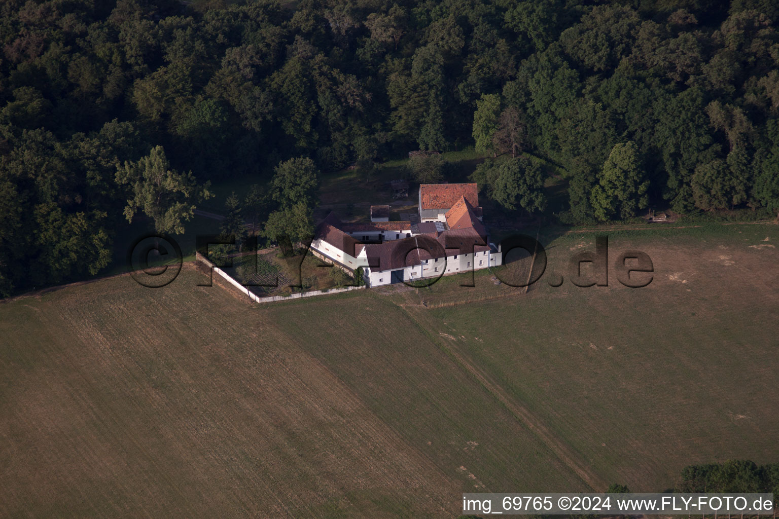 Aerial photograpy of Herrenmühle in Erlenbach bei Kandel in the state Rhineland-Palatinate, Germany