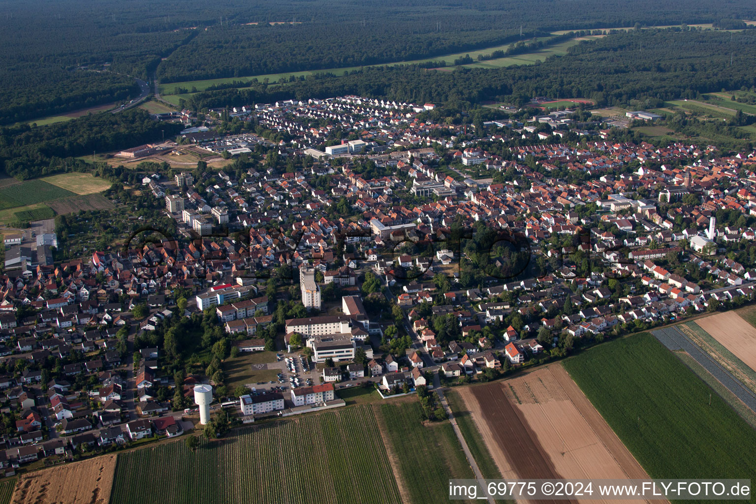 Kandel in the state Rhineland-Palatinate, Germany seen from a drone