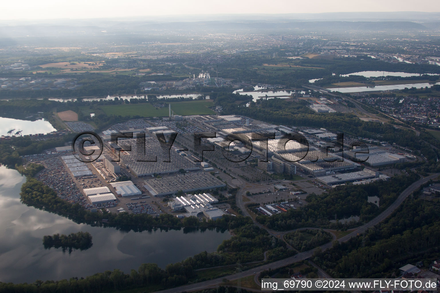 Daimler truck assembly plant in Wörth am Rhein in the state Rhineland-Palatinate, Germany