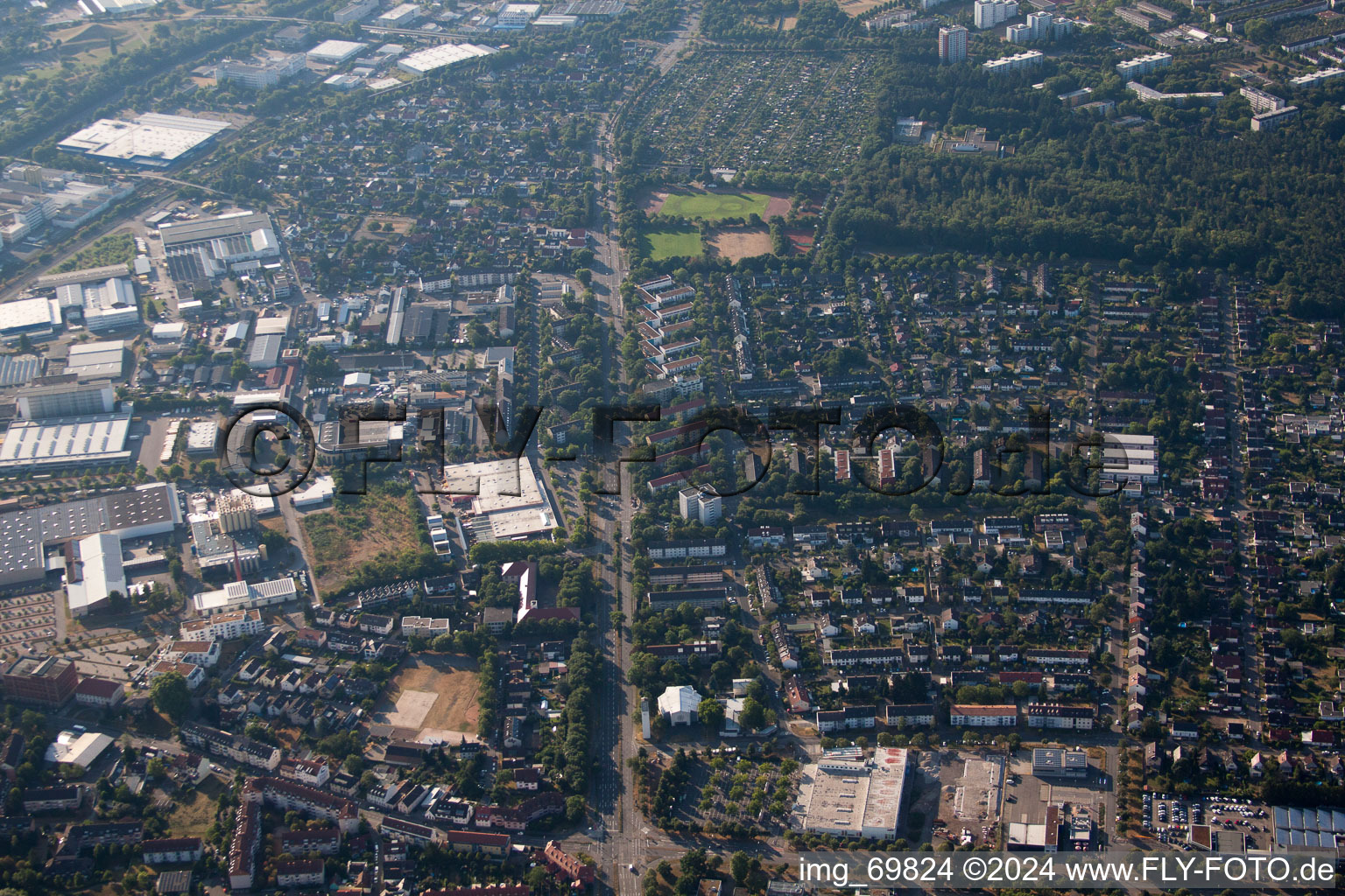 Pulverhausstr in the district Grünwinkel in Karlsruhe in the state Baden-Wuerttemberg, Germany