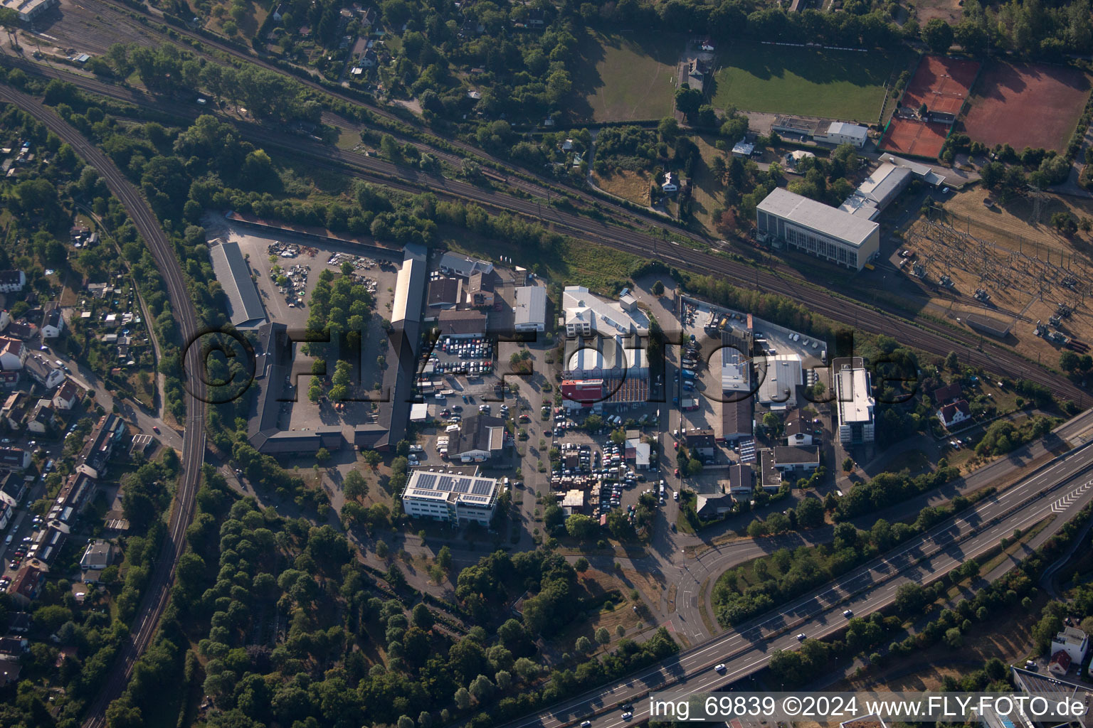 Litzenhardtstrasse commercial area in the district Beiertheim-Bulach in Karlsruhe in the state Baden-Wuerttemberg, Germany