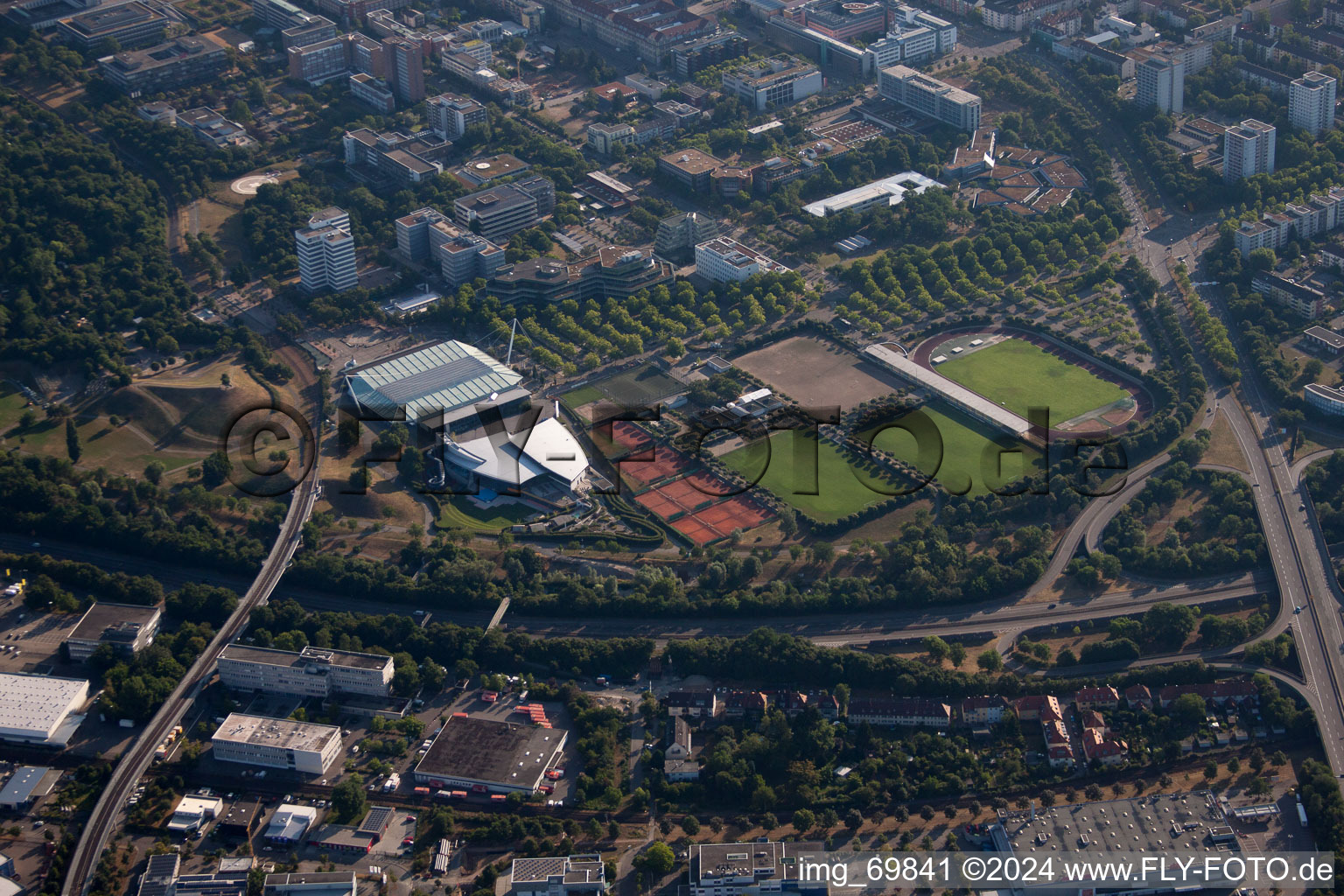 Carl Kaufmann Stadium in the district Südweststadt in Karlsruhe in the state Baden-Wuerttemberg, Germany