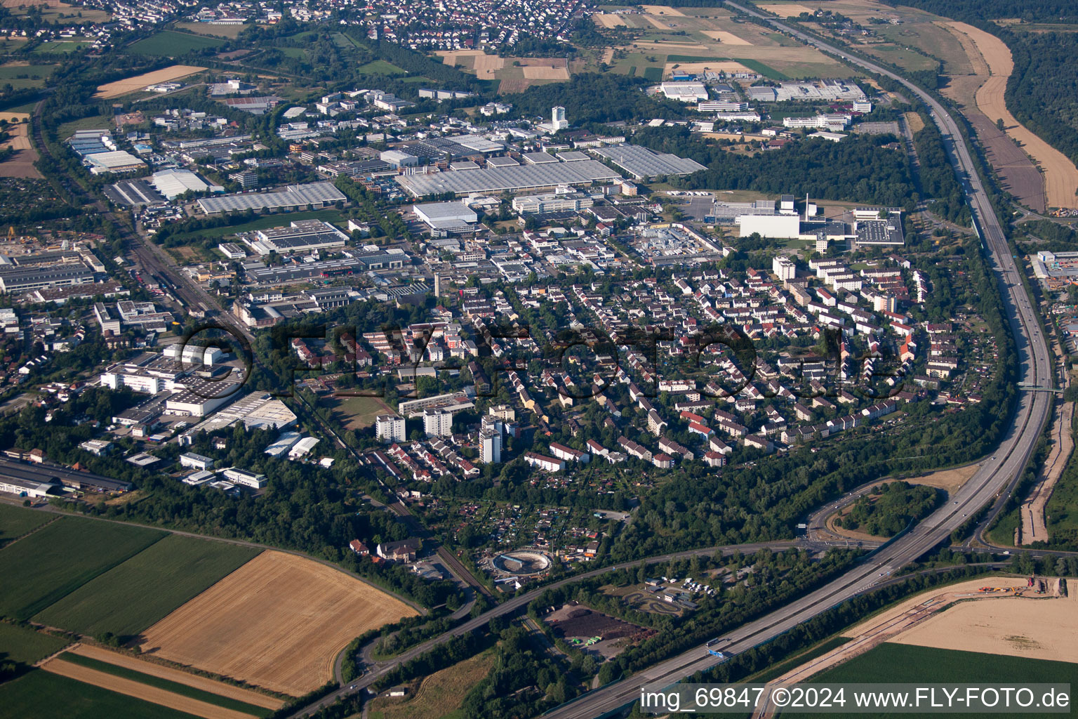 West in Ettlingen in the state Baden-Wuerttemberg, Germany