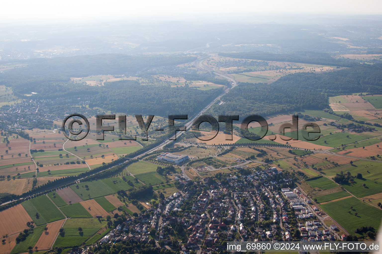 Drone image of District Palmbach in Karlsruhe in the state Baden-Wuerttemberg, Germany