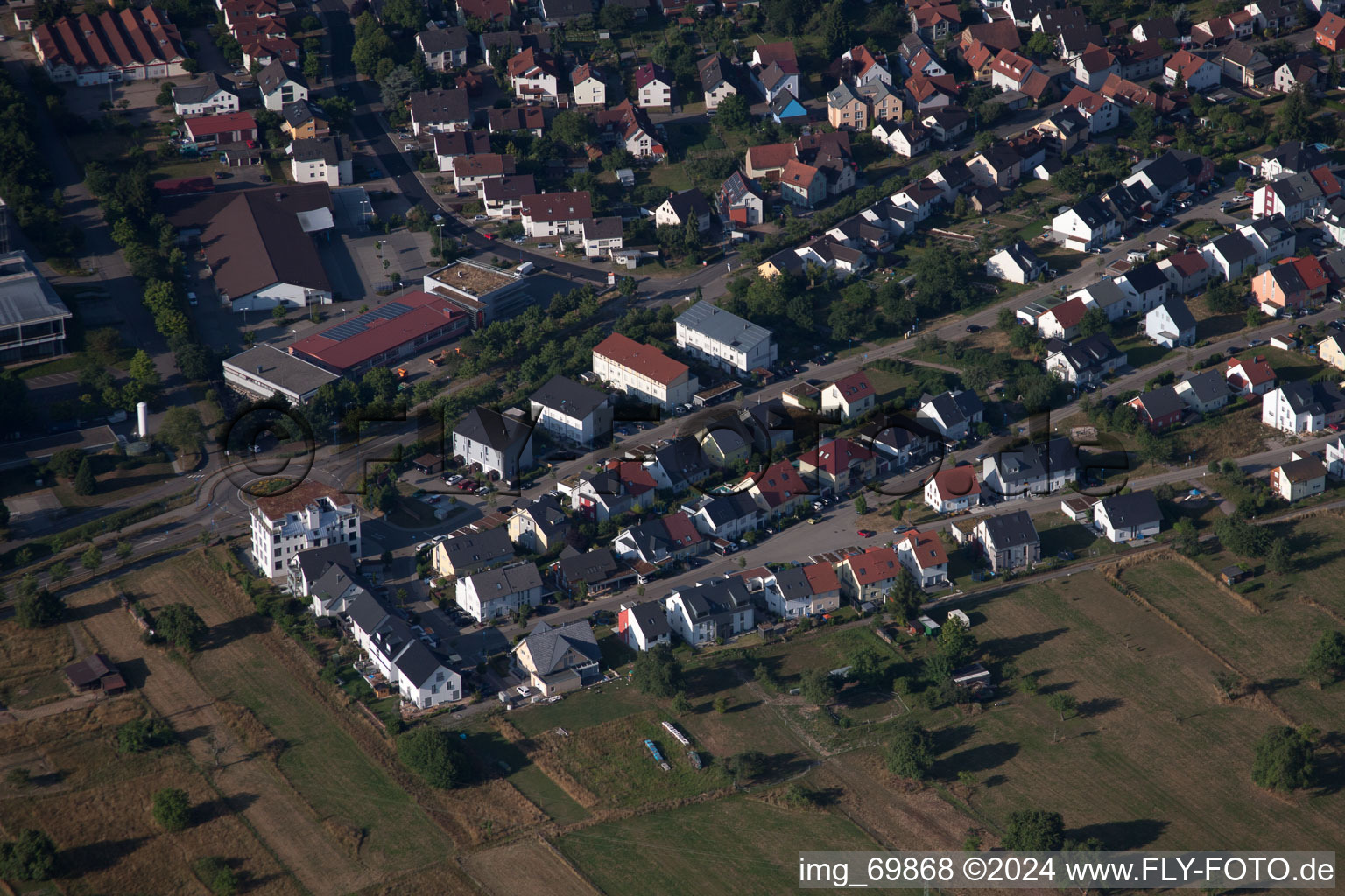 District Palmbach in Karlsruhe in the state Baden-Wuerttemberg, Germany from a drone