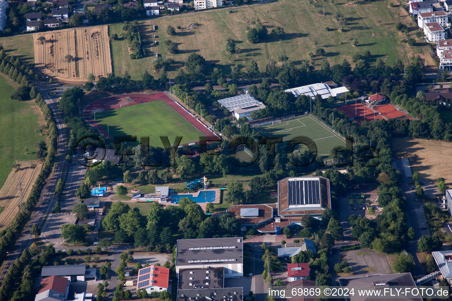 District Grünwettersbach in Karlsruhe in the state Baden-Wuerttemberg, Germany out of the air