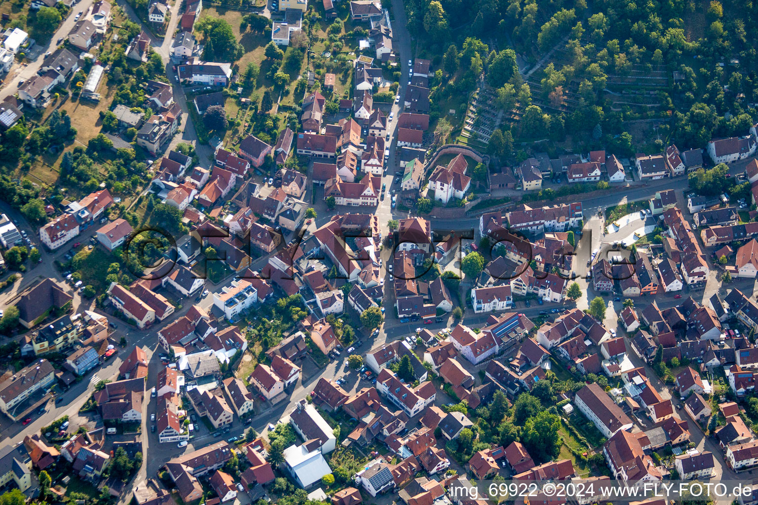 Church building in the village of in the district Dietlingen in Keltern in the state Baden-Wurttemberg, Germany