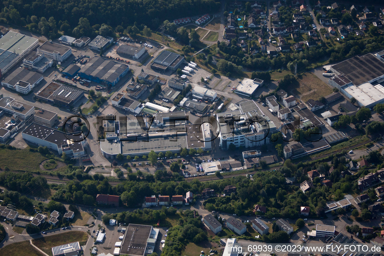 Birkenfeld in the state Baden-Wuerttemberg, Germany from above