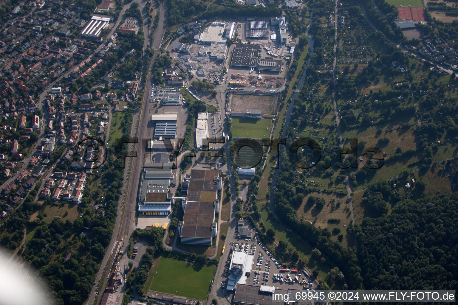 Birkenfeld in the state Baden-Wuerttemberg, Germany out of the air