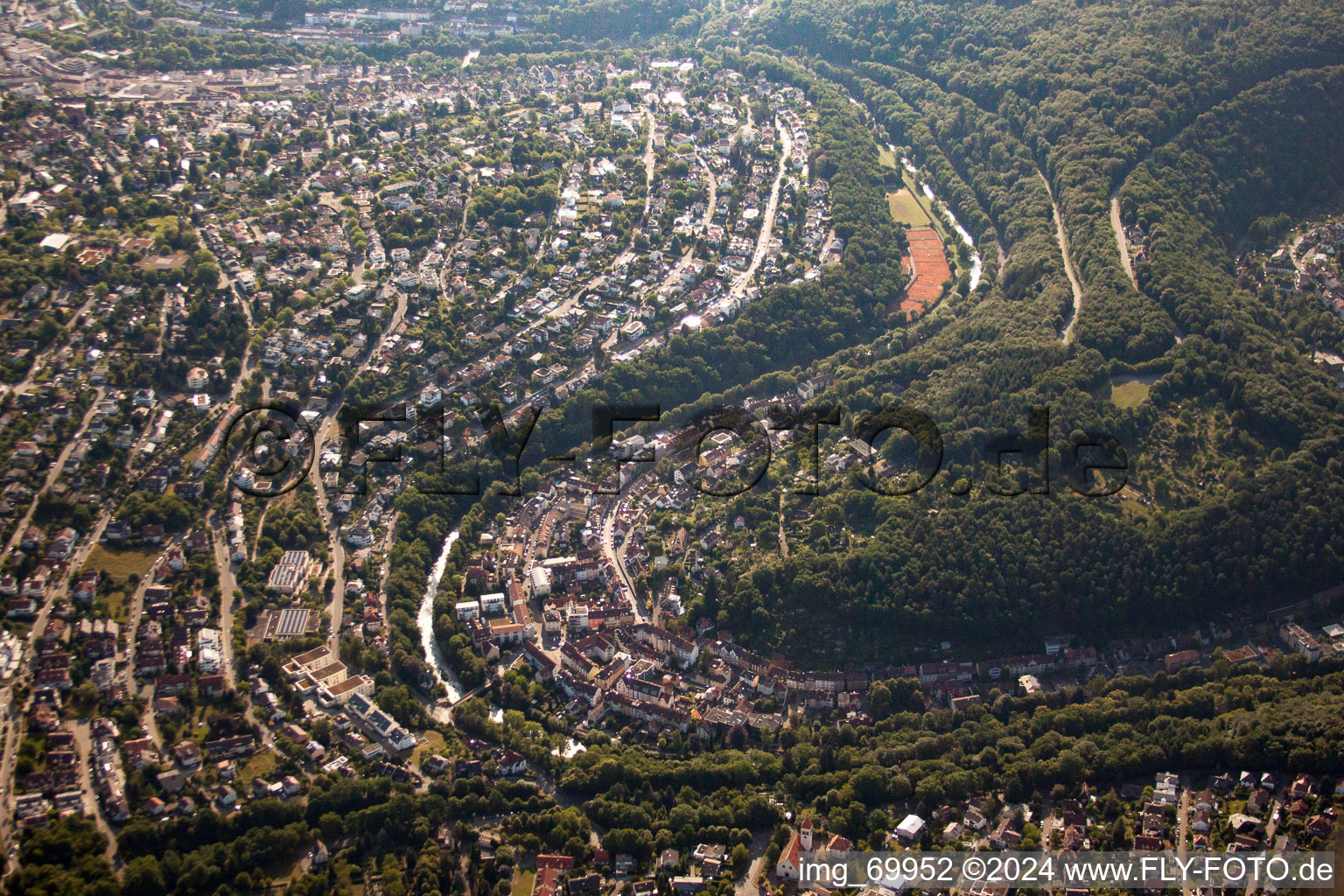 Aerial photograpy of Pforzheim in the state Baden-Wuerttemberg, Germany