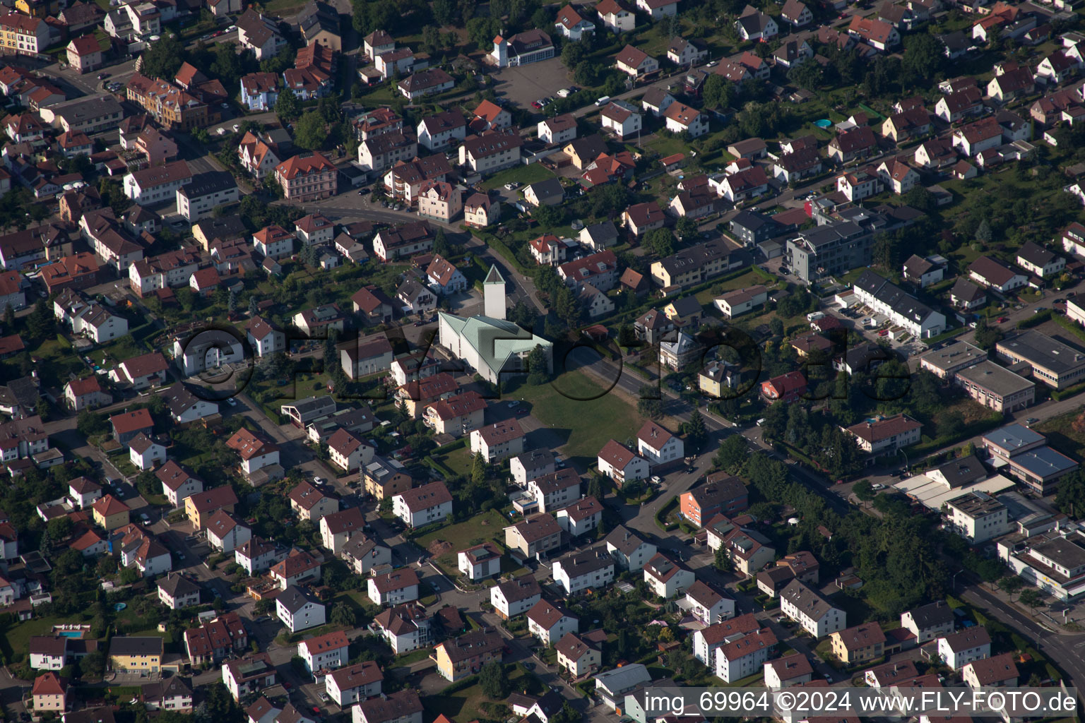 Pforzheim in the state Baden-Wuerttemberg, Germany viewn from the air