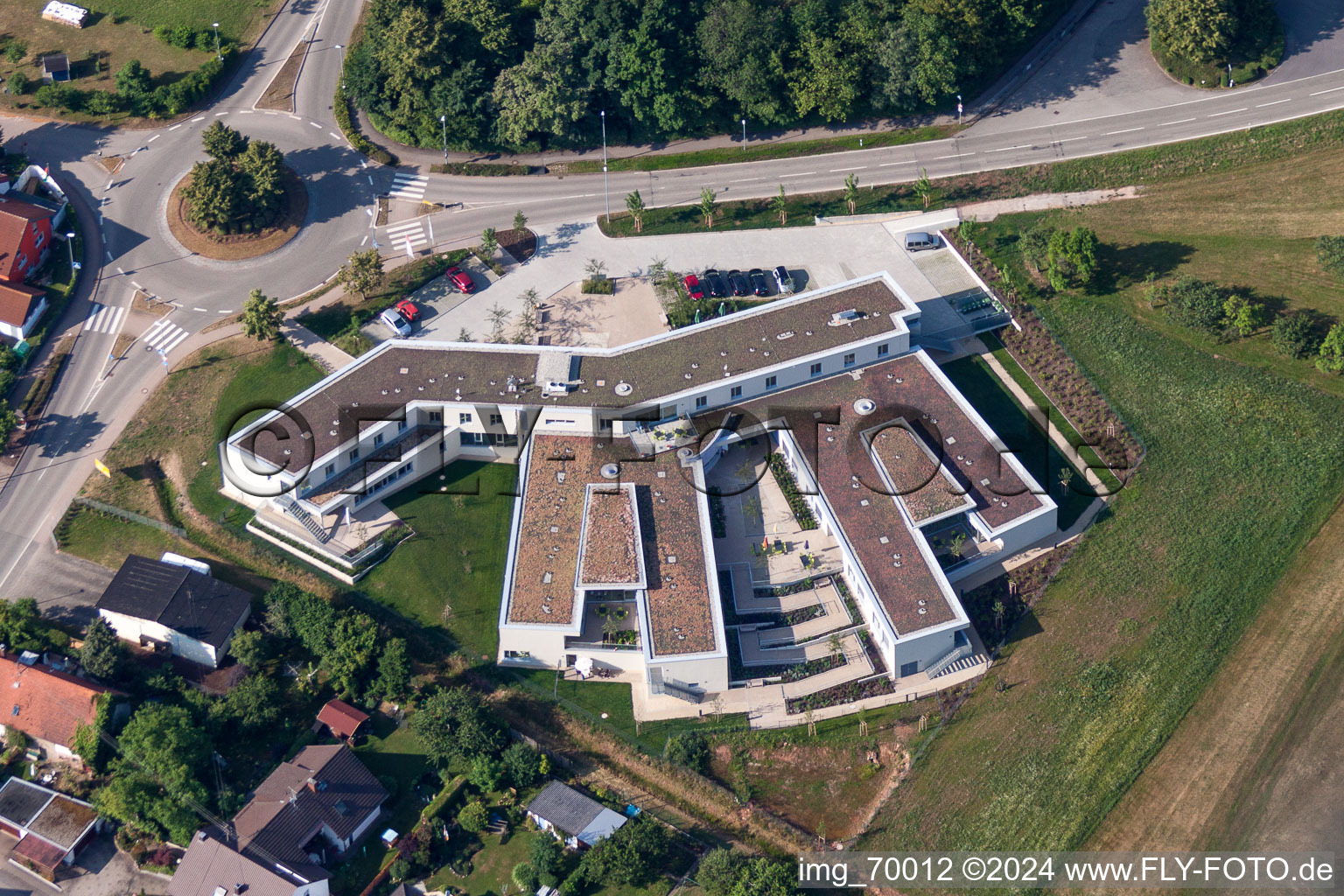 Building of the retirement center Alten- and Pflegeheim St. Josef in Steinegg in the state Baden-Wurttemberg, Germany