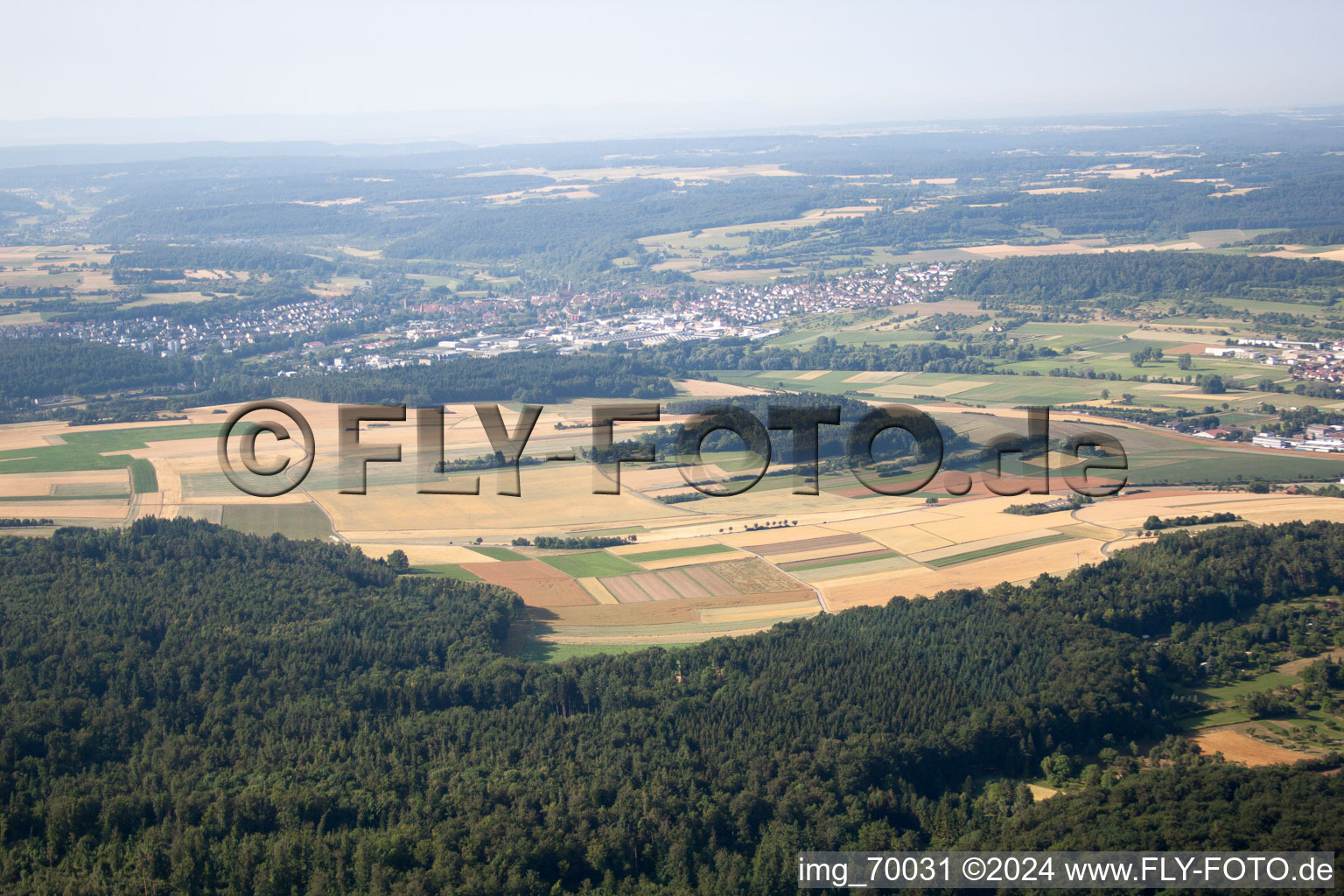 Drone recording of Weil der Stadt in the state Baden-Wuerttemberg, Germany