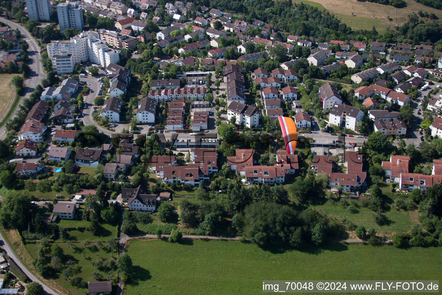 Leonberg in the state Baden-Wuerttemberg, Germany seen from above