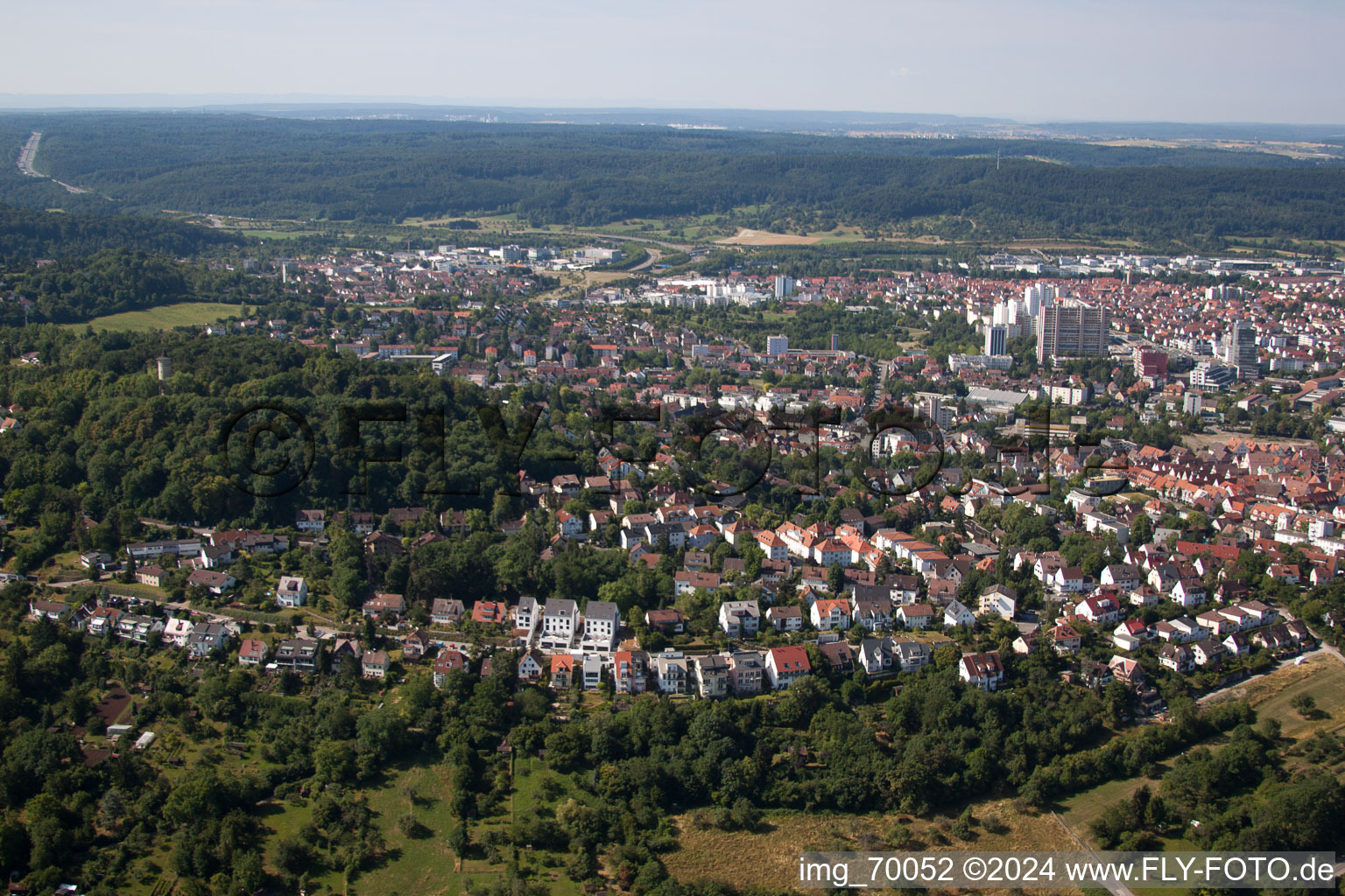 Leonberg in the state Baden-Wuerttemberg, Germany viewn from the air